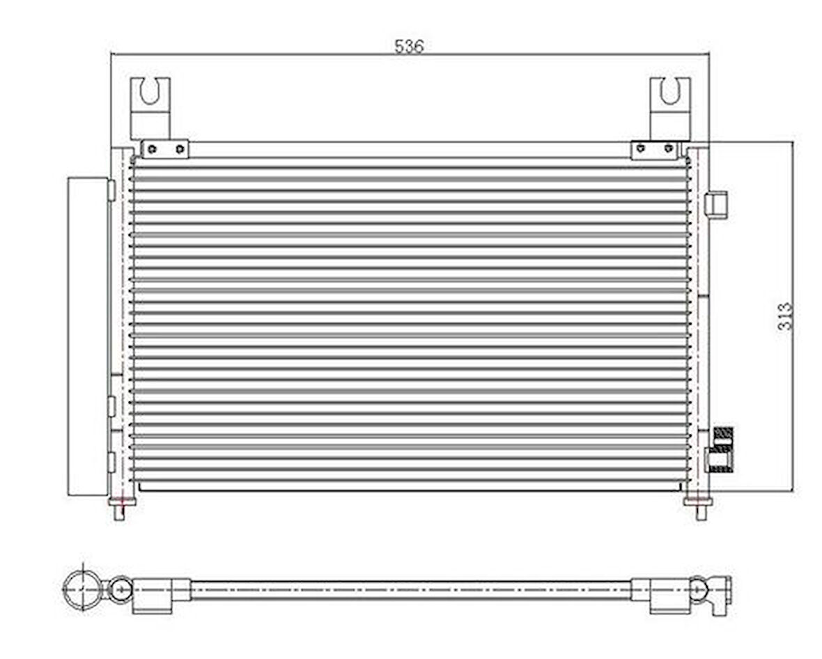 Oris CCH582016 Klima Kondenseri Chevrolet Spark 1.0-1.2 05 535X305X16 Oto.-Mek 96591582