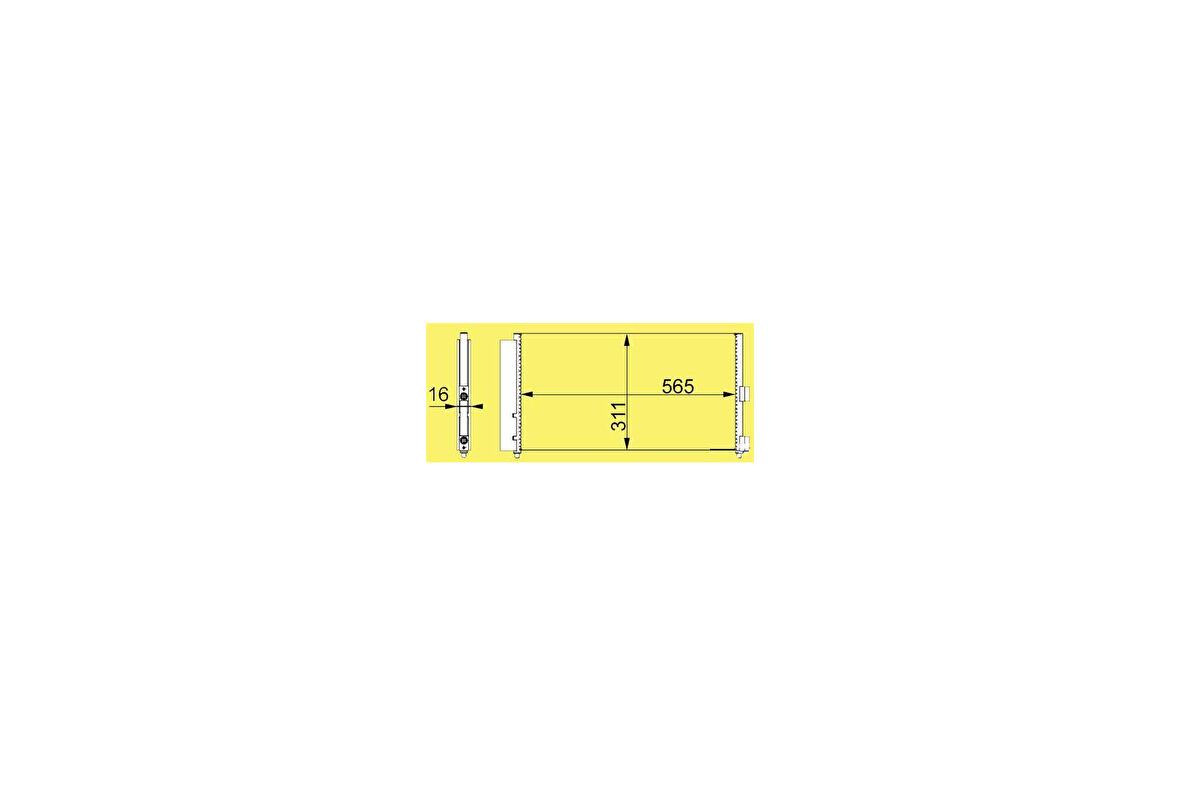 Oris CFI270016 Klima Kondenseri Doblo 01 Idea 04 Punto 03 YpsiIon 06-11 1.3 JTD-1.9JTD 605X305X16 46820833