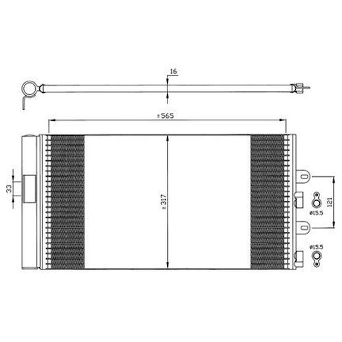 Oris CFI679016 Klima Radyatörü Punto II 1.2 16V 03-(610x311x16) 51712975