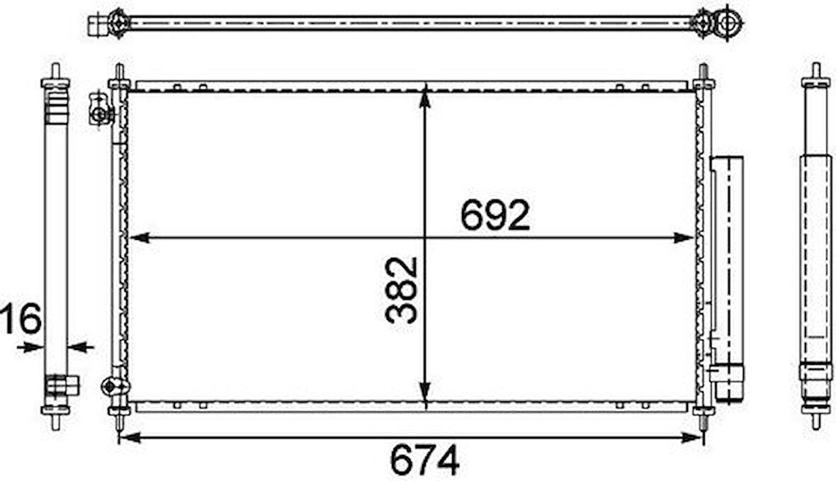 Oris CHN333016 Klima Radyatörü (Kondanser) Accord 2.0 03- 80110SDAA01