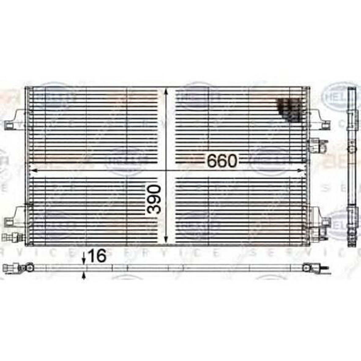 Oris CRN852016 Klima Kondenseri Brazing Laguna II 700X391X16 8200332852