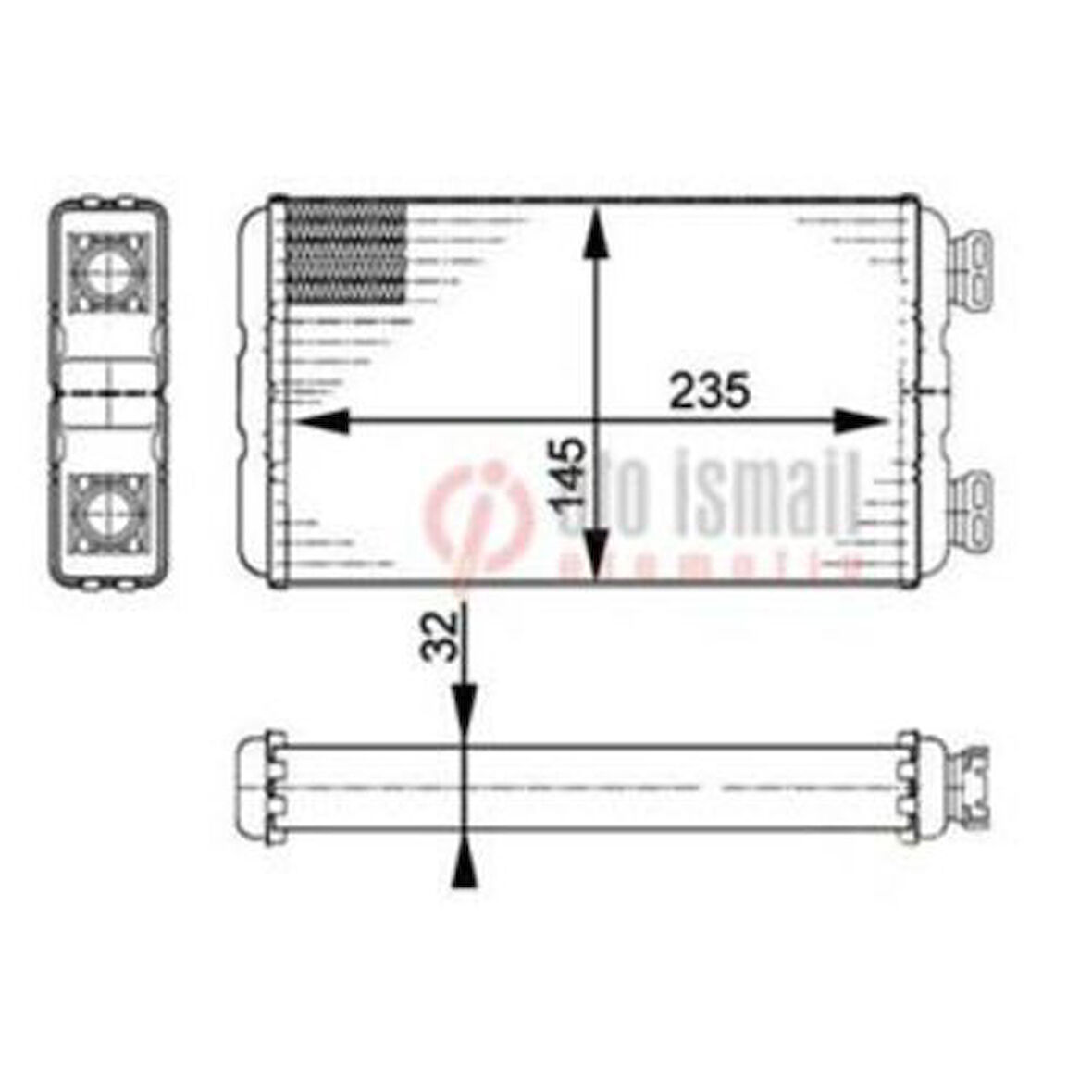 Oris KRN015032 Kalorifer Radyatörü Master II 98 235X148X32 Oto.-Mek 7701207992