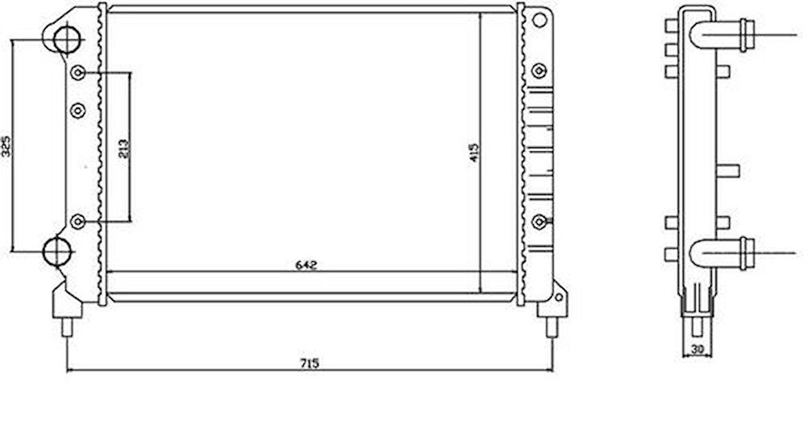 Oris MFI262023 Radyatör Doblo- Doblo Cargo 1.4 10 05 1.6-1.9D 01 Mek AC Al Pl Brz 61766 46749018