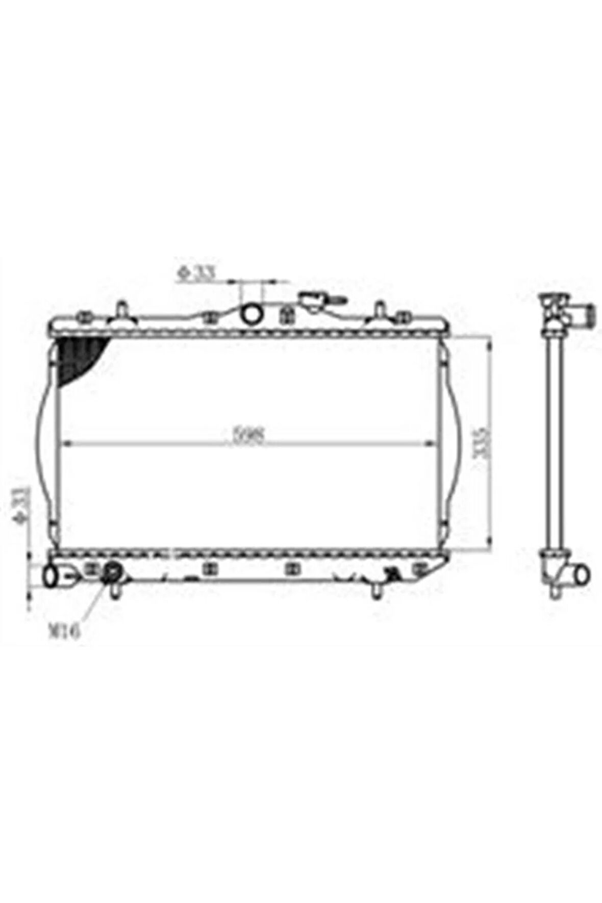 Radyatör Brazing Accent 1.3/1.5 95-00 Ac Klimasız Mek 335X598X16