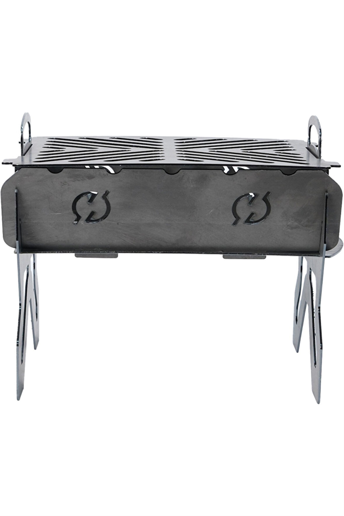 ASVERA Elmas Serisi - Portatif Katlanabilir Çelik Mangal 20x20 cm | Kompakt, Pratik ve Dayanıklı