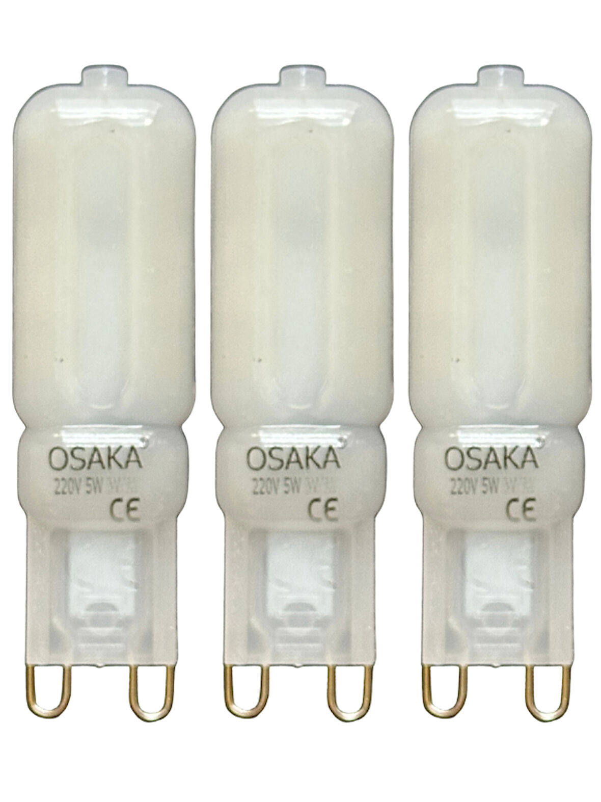 (3 Adet) Osaka Buzlu 5W Beyaz Işık (6500K) G9 Duylu Led Kapsül Ampul