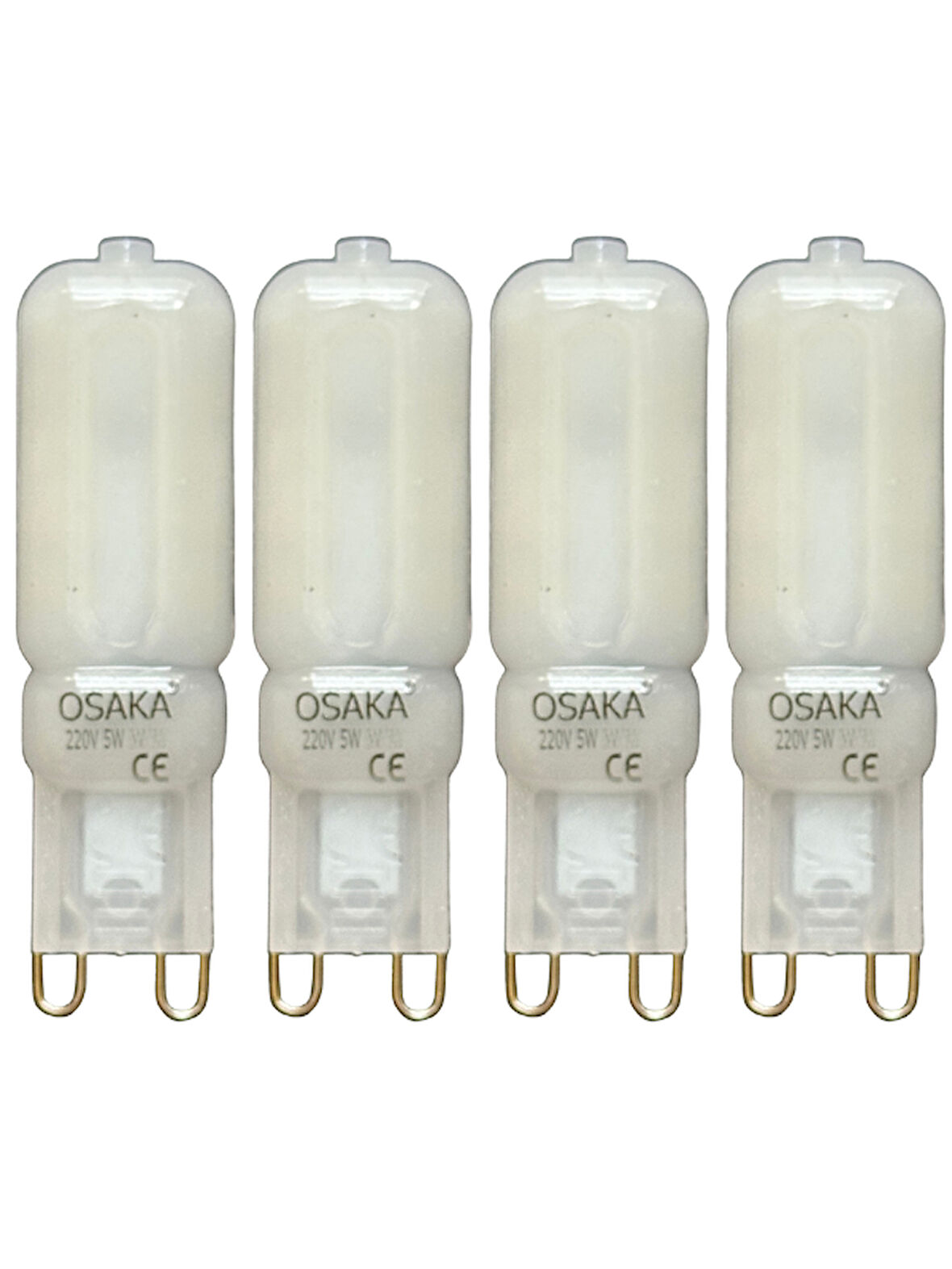 (4 Adet) Osaka Buzlu 5W Beyaz Işık (6500K) G9 Duylu Led Kapsül Ampul