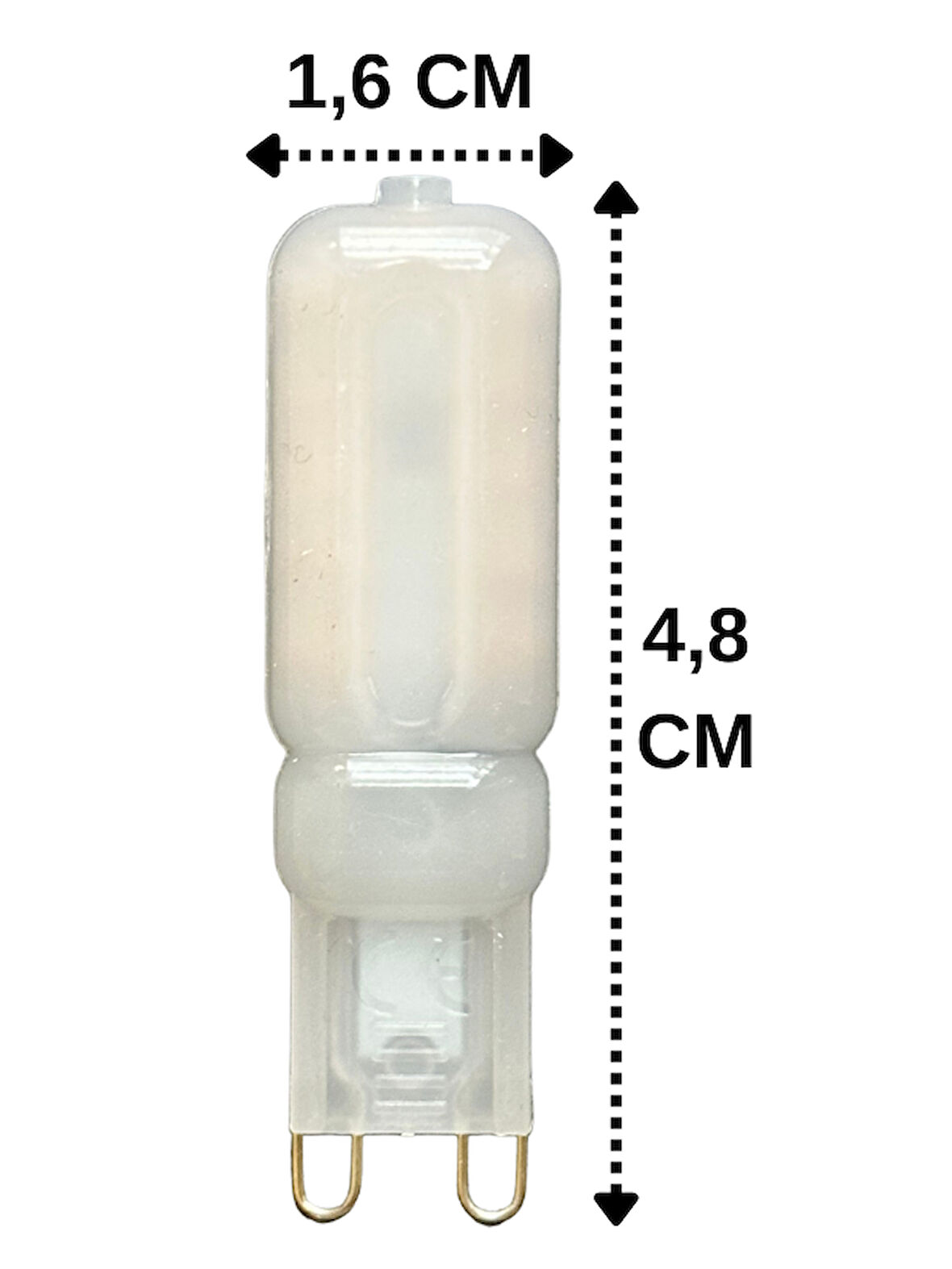 (1 Adet) Osaka Buzlu 5W Sarı Işık (3000K) G9 Duylu Led Kapsül Ampul