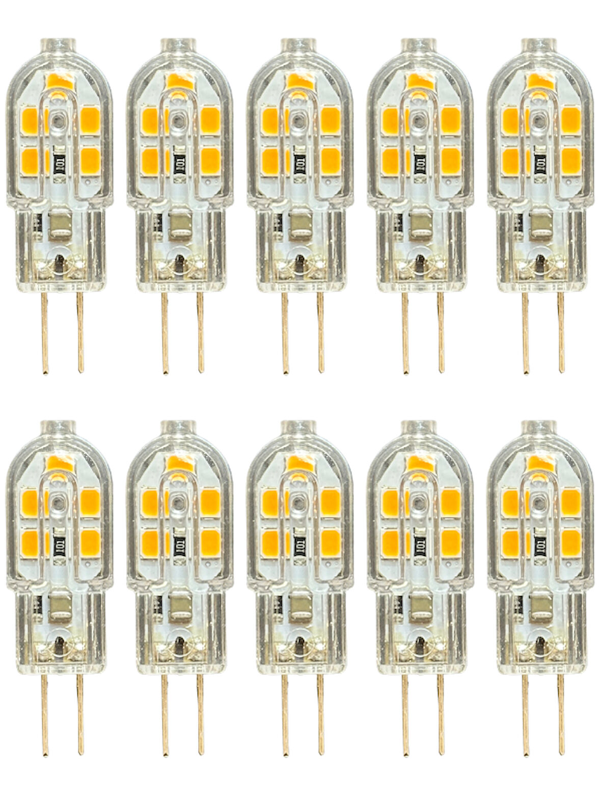 (10 Adet) Osaka 2W Sarı Işık (3000K) G4 Duylu Led Kapsül Ampul