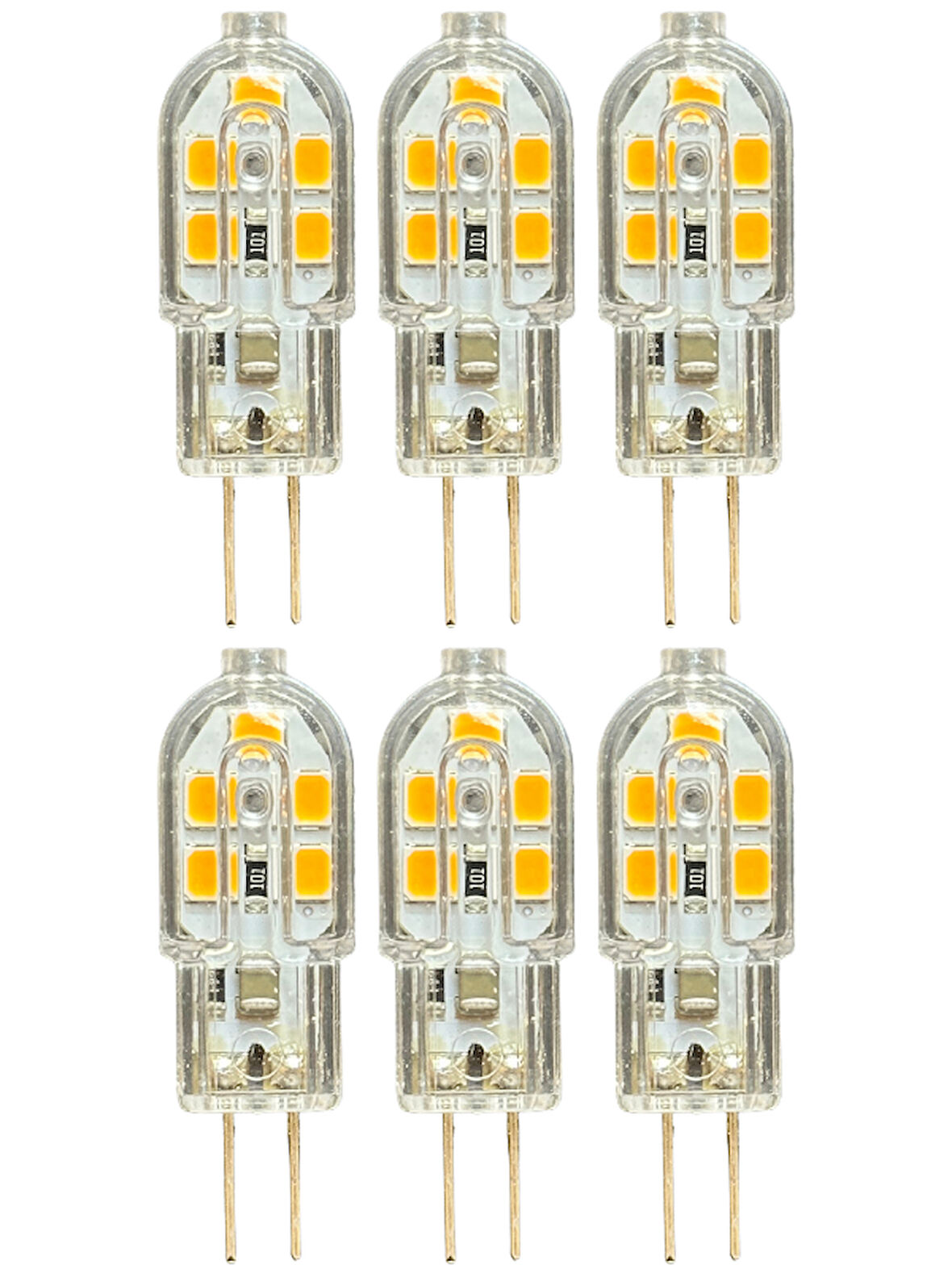 (6 Adet) Osaka 2W Sarı Işık (3000K) G4 Duylu Led Kapsül Ampul