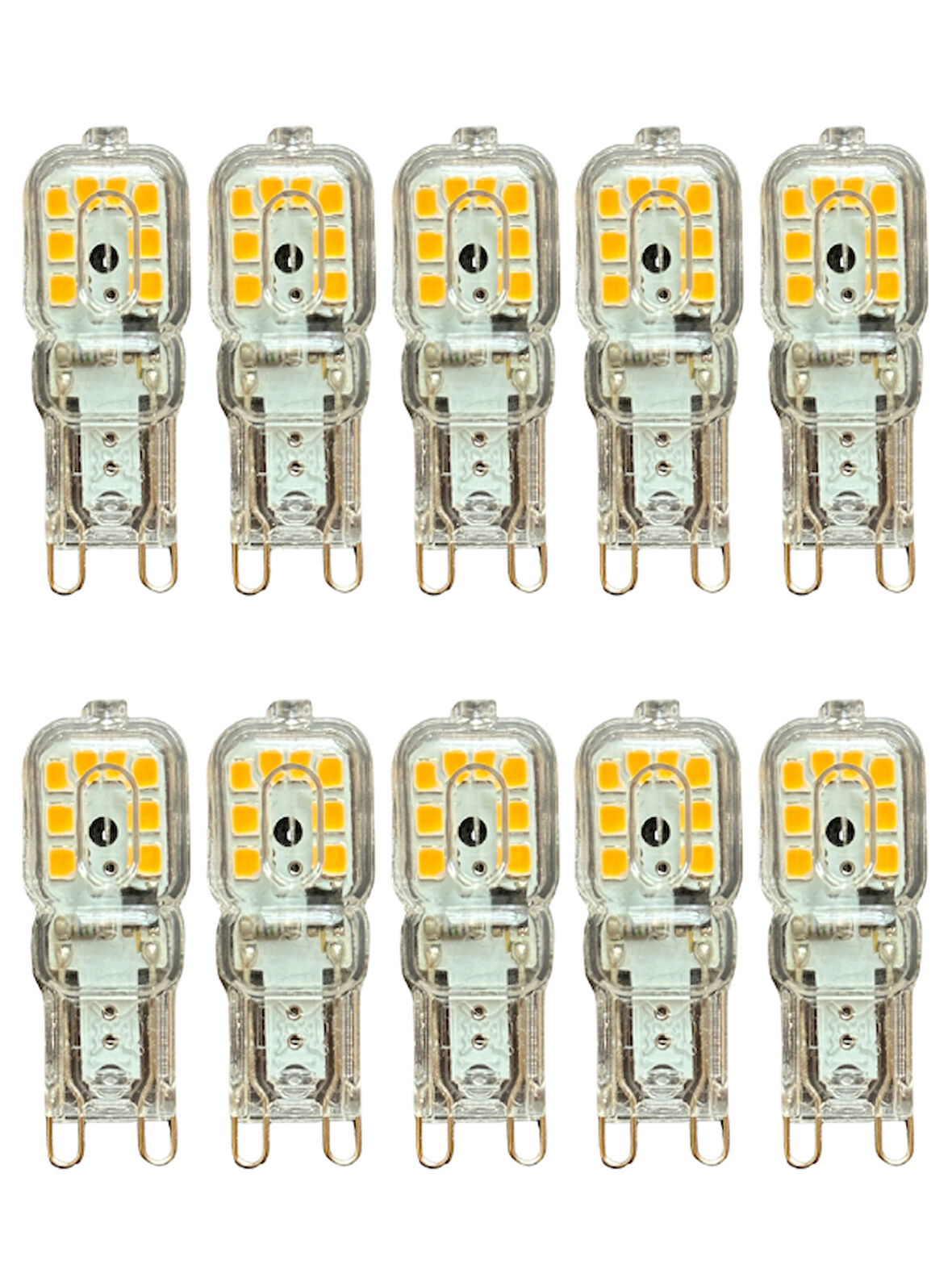 (10 Adet) Osaka 3W Sarı Işık (3000K) Dim Edilebilir G9 Duylu Led Kapsül Ampul