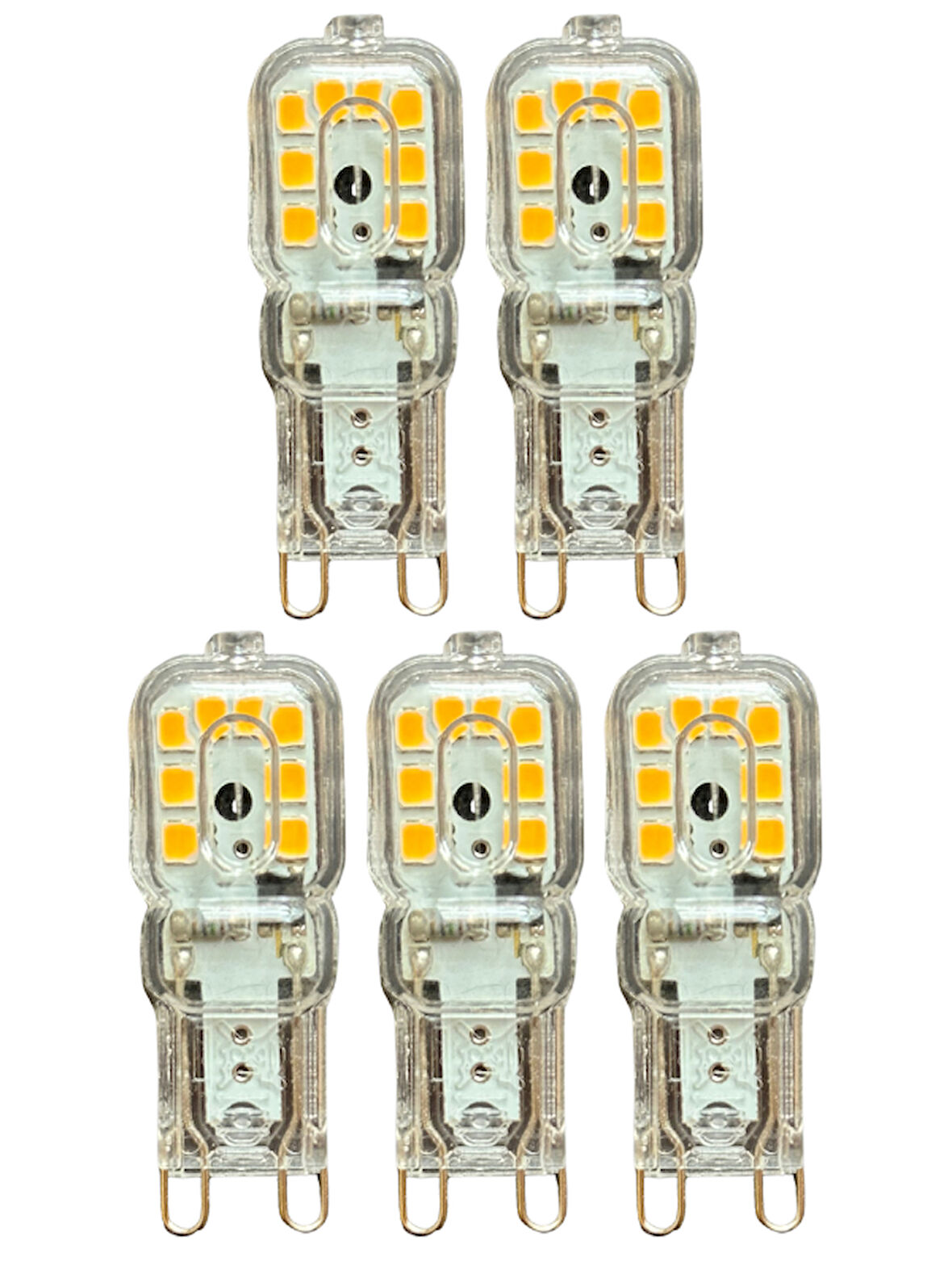 (5 Adet) Osaka 3W Sarı Işık (3000K) Dim Edilebilir G9 Duylu Led Kapsül Ampul