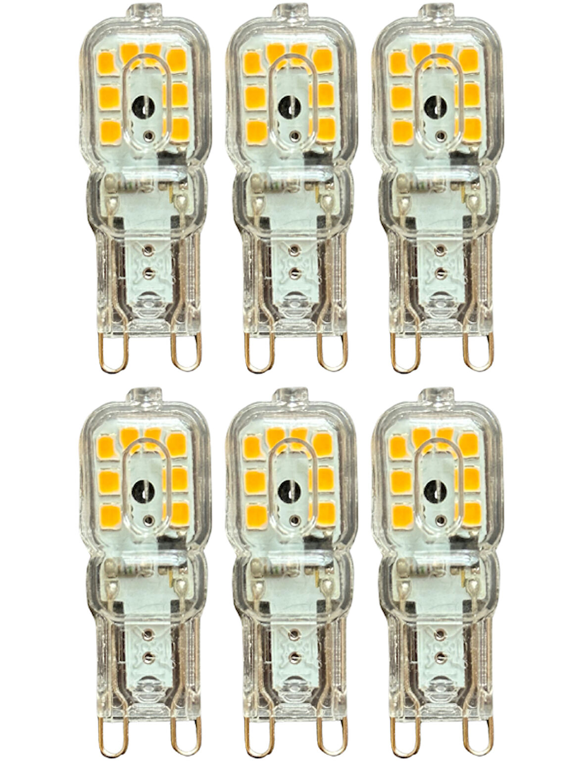 (6 Adet) Osaka 3W Sarı Işık (3000K) Dim Edilebilir G9 Duylu Led Kapsül Ampul