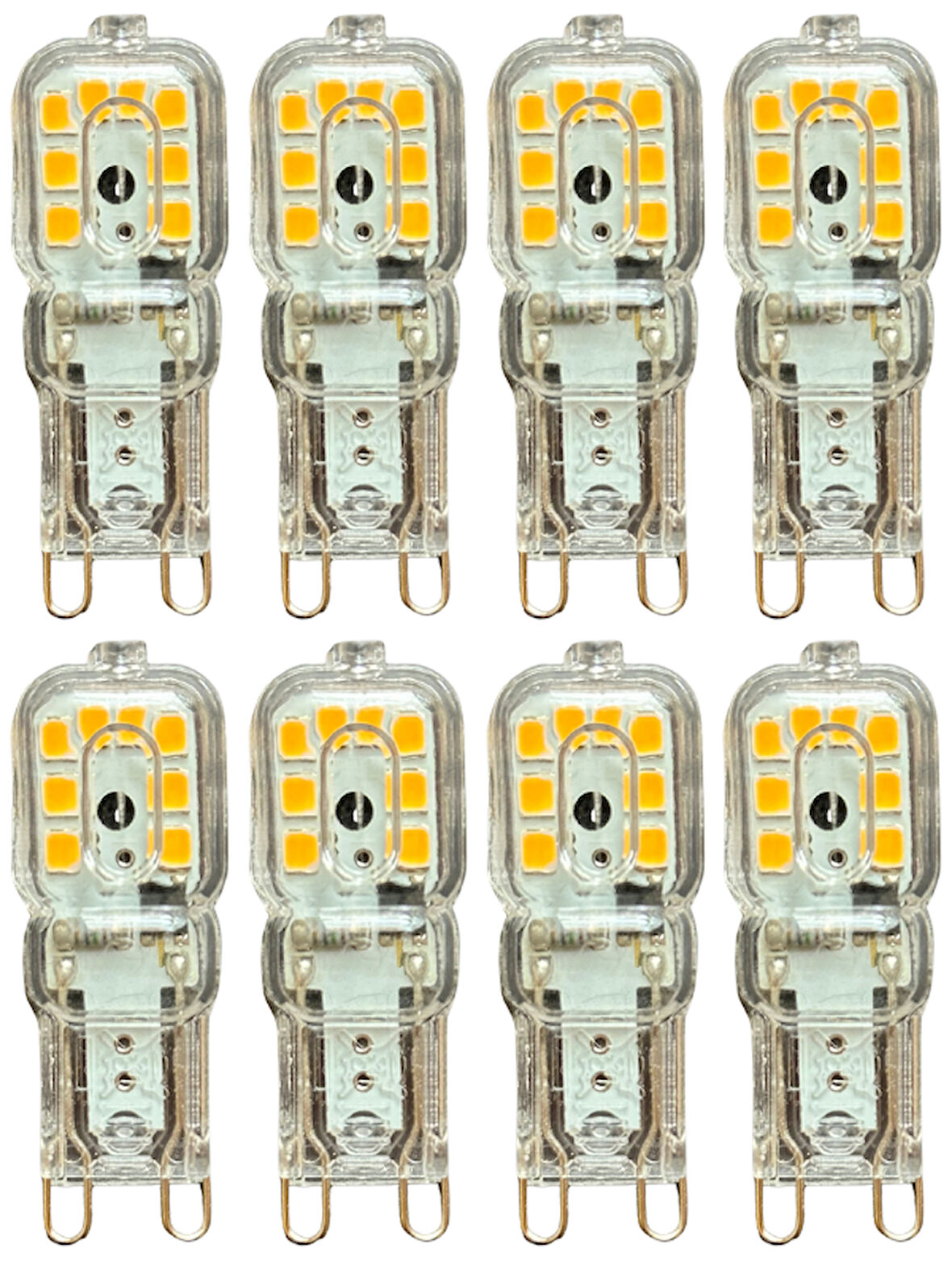 (8 Adet) Osaka 3W Sarı Işık (3000K) Dim Edilebilir G9 Duylu Led Kapsül Ampul