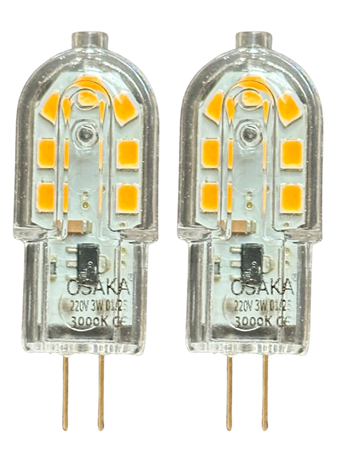 (2 Adet) Osaka 3W Sarı Işık (3000K) G4 Duylu Led Kapsül Ampul