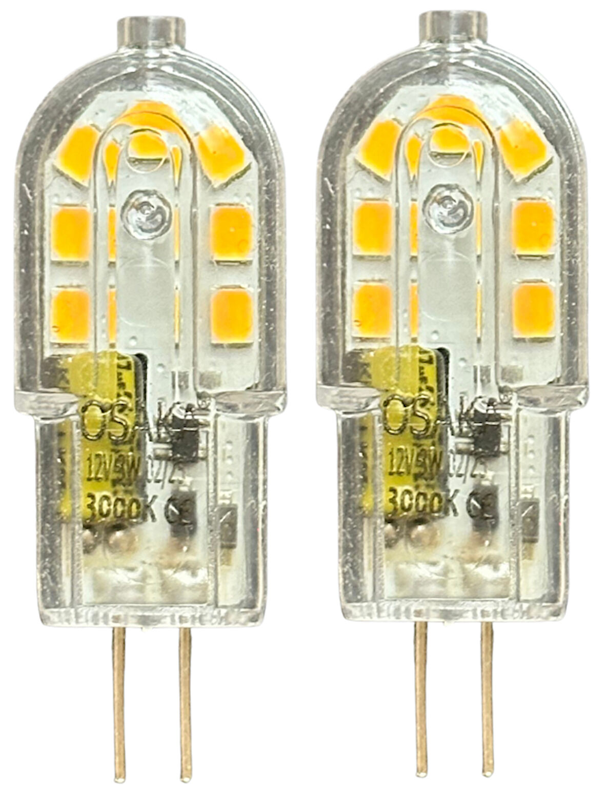 (2 Adet) Osaka 12Volt 3W Sarı Işık (3000K) G4 Duylu Led Kapsül Ampul