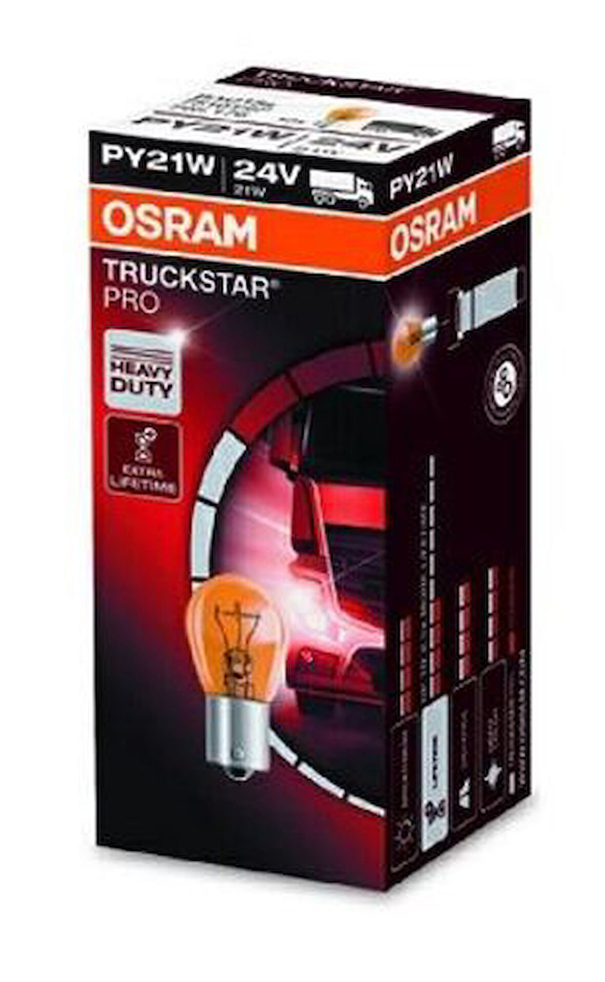 Osram 7510TSP Ampul 24V 21W 93 Sinyal Yakın Tırnak Sarı Uzun Omurlu 