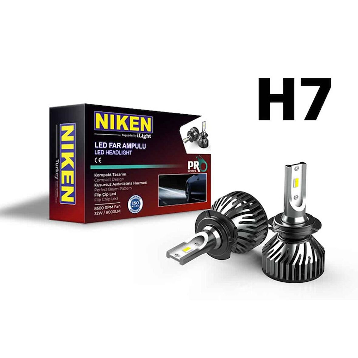 H7 LED XENON PRO LED FAR AMPULÜ 8000 LÜMEN