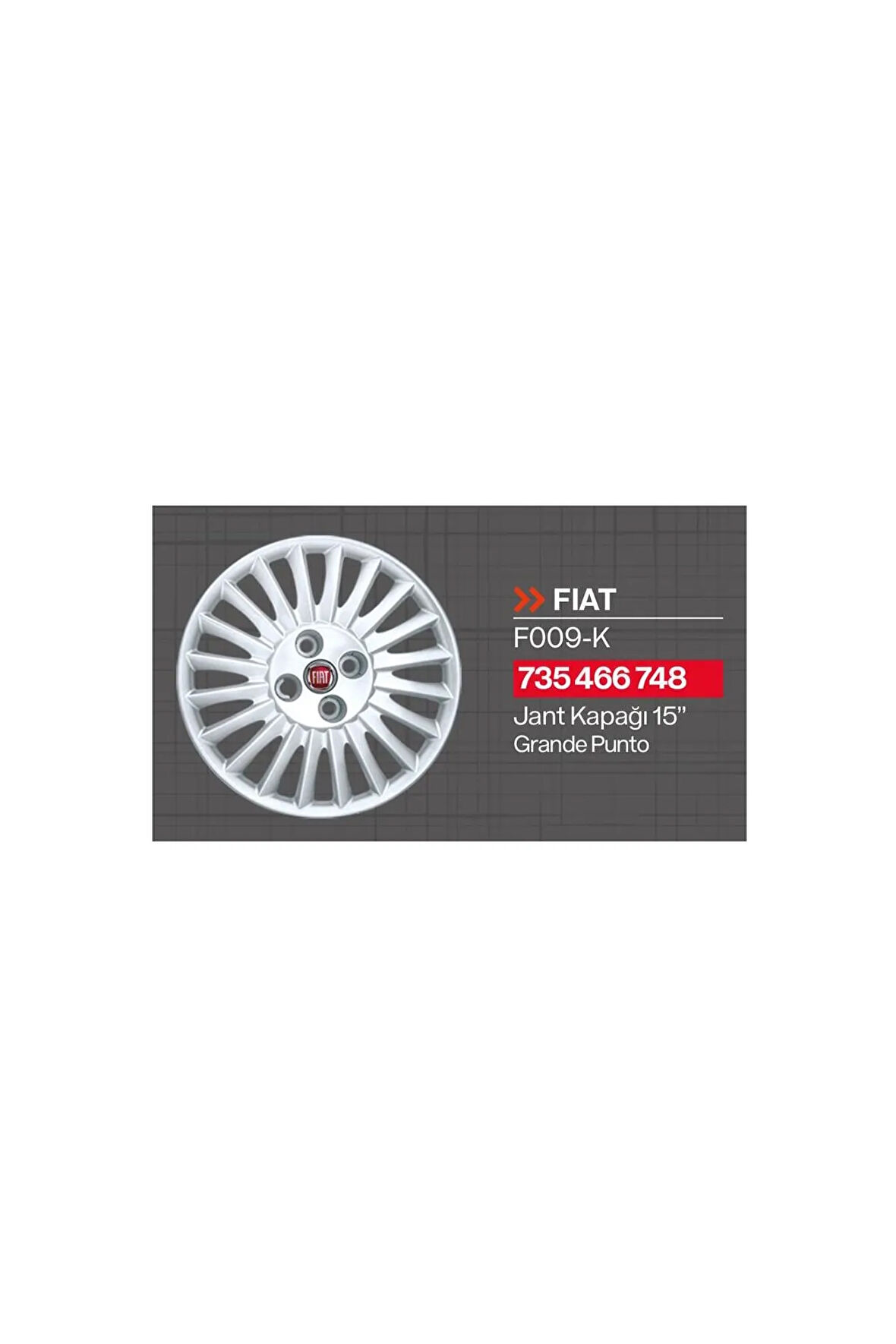 Grande Punto Jant Kapağı 15 Jant 735466748 (takım) Techparts