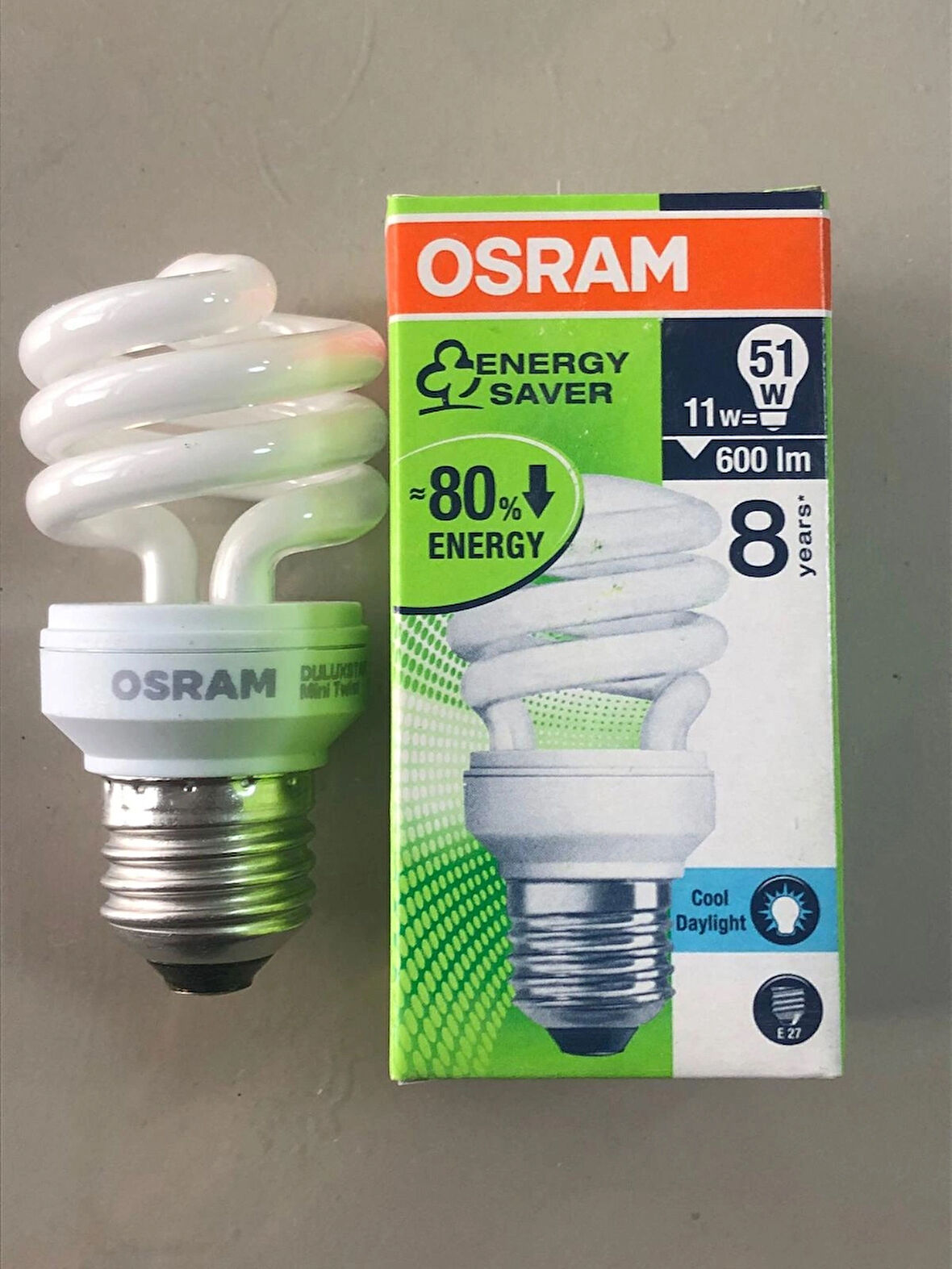 6 ADET OSRAM 11W=51W 600 LÜMEN TASARRUFLU LAMBA 6500 KELVİN BEYAZ