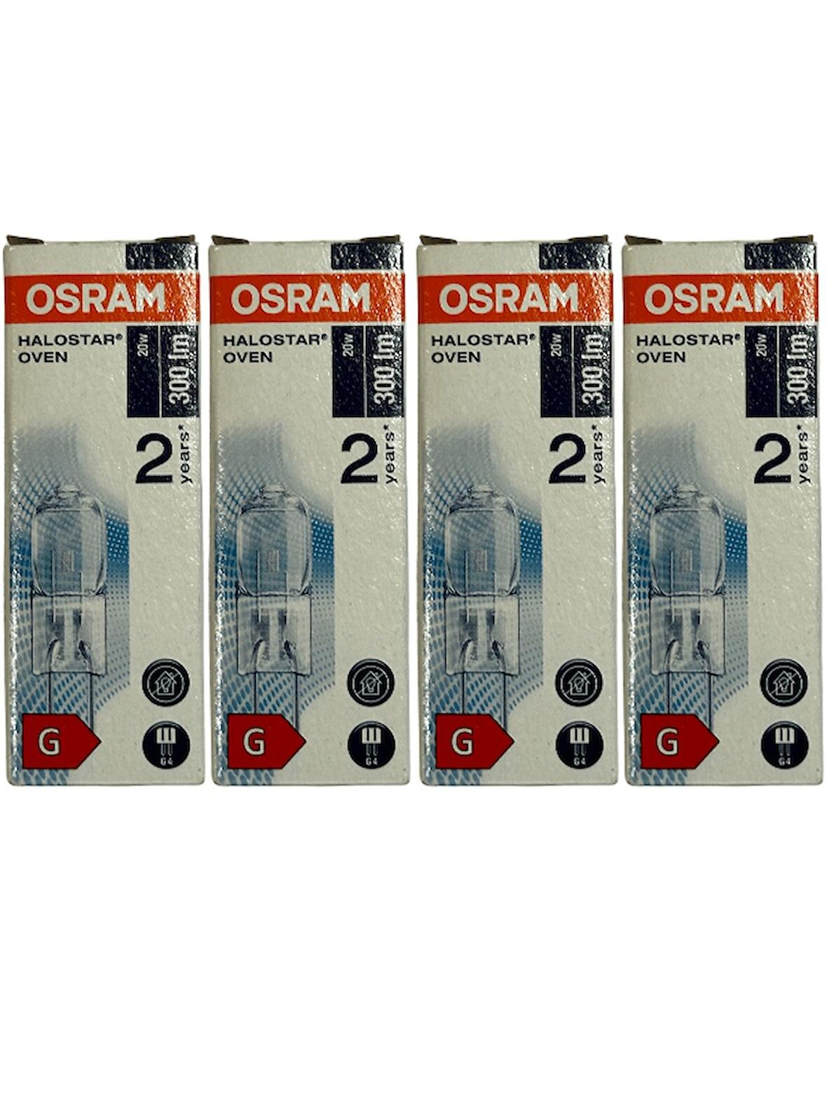 Osram 64428 20W 12V 2800K (Sarı Işık) Owen G4 Duylu Fırın Ampulü (4 Adet)