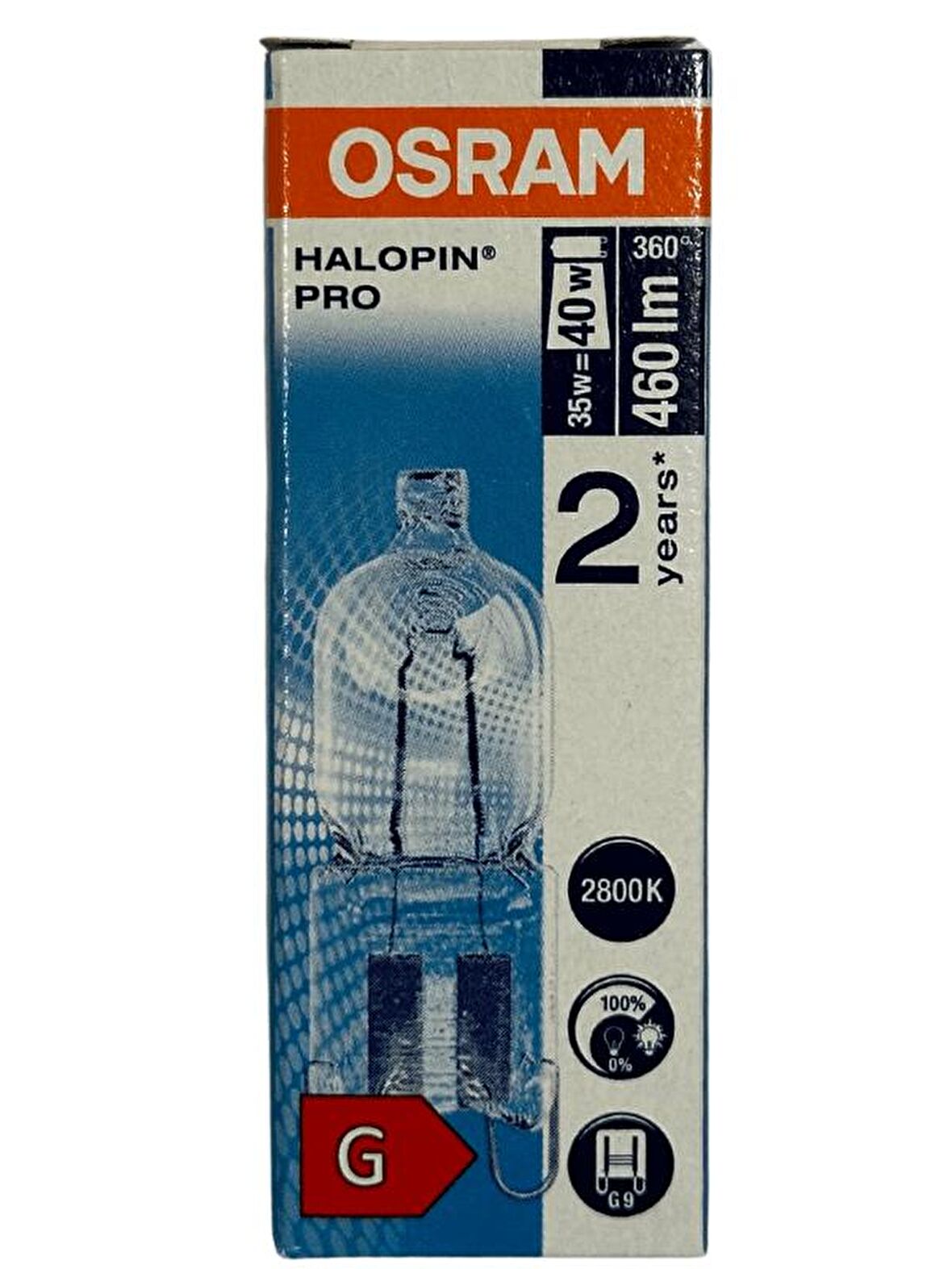 Osram Halopin Pro 35W (40W) 2800K (Sarı Işık) G9 Duylu Halojen Ampul