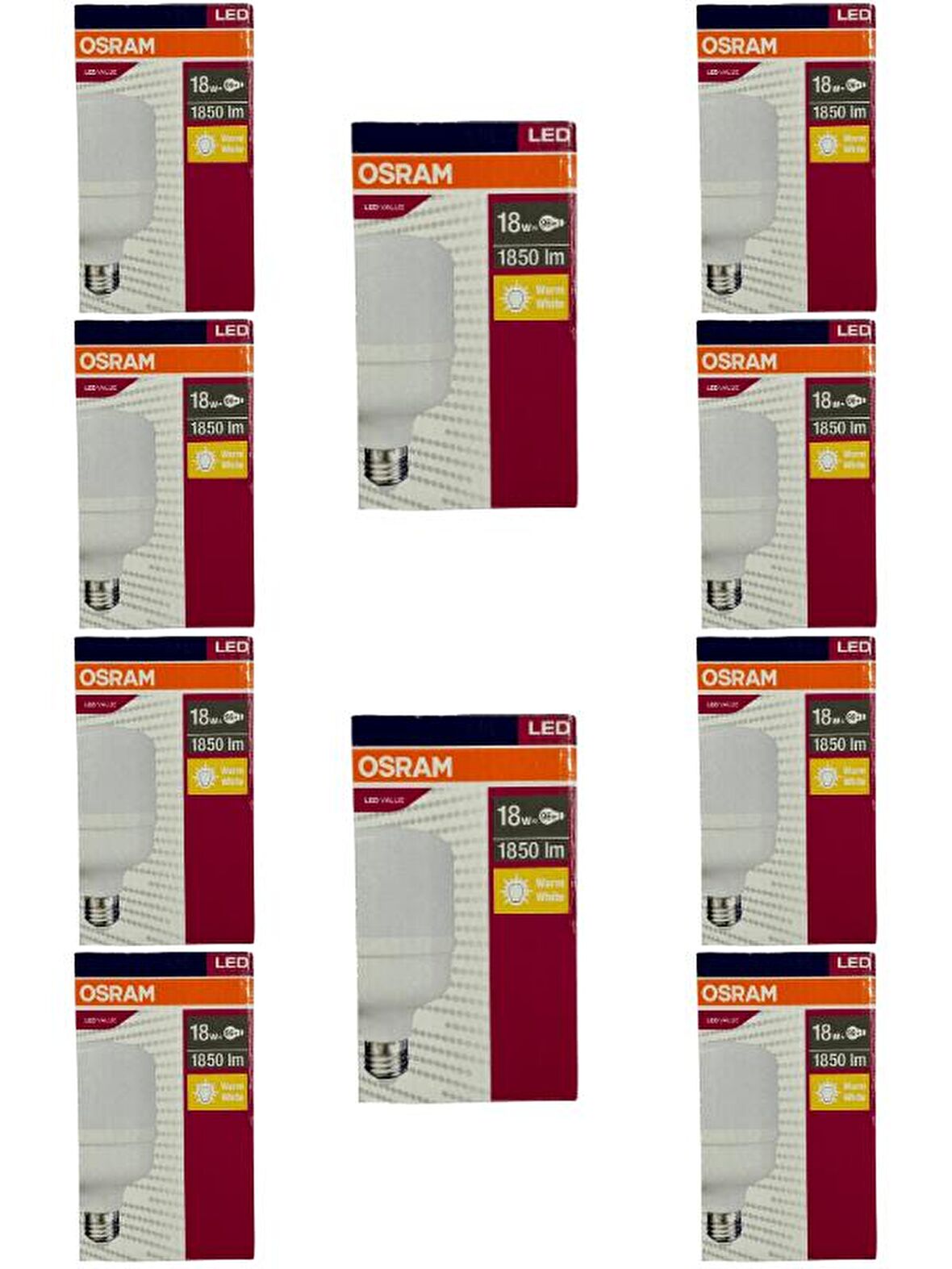 Osram 18W (96W) 3000K (Sarı Işık) E27 Duylu Led Torch Ampul (10 Adet)