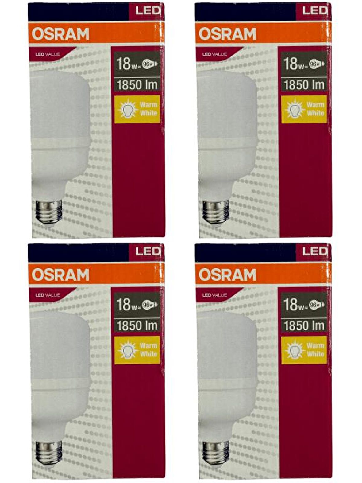 Osram 18W (96W) 3000K (Sarı Işık) E27 Duylu Led Torch Ampul (4 Adet)