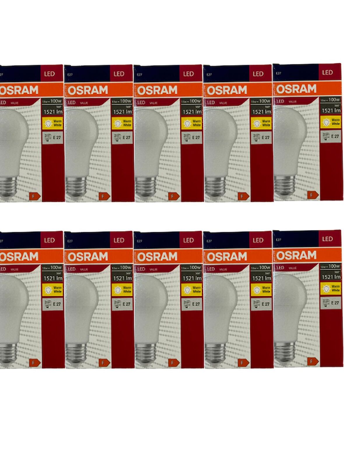 Osram 13W (100W) 2700K (Sarı Işık) E27 Duylu Led Ampul (10 Adet)