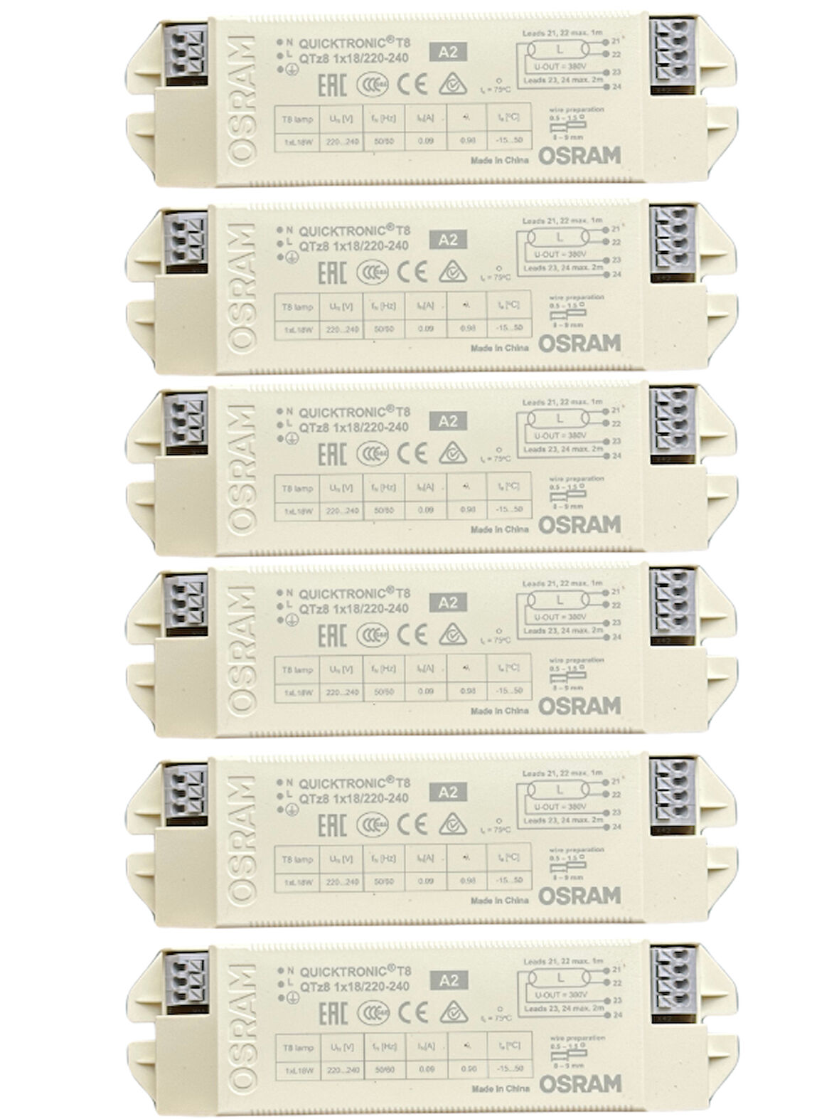 Osram 1x18 Balast Elektronik Balast (6 Adet)