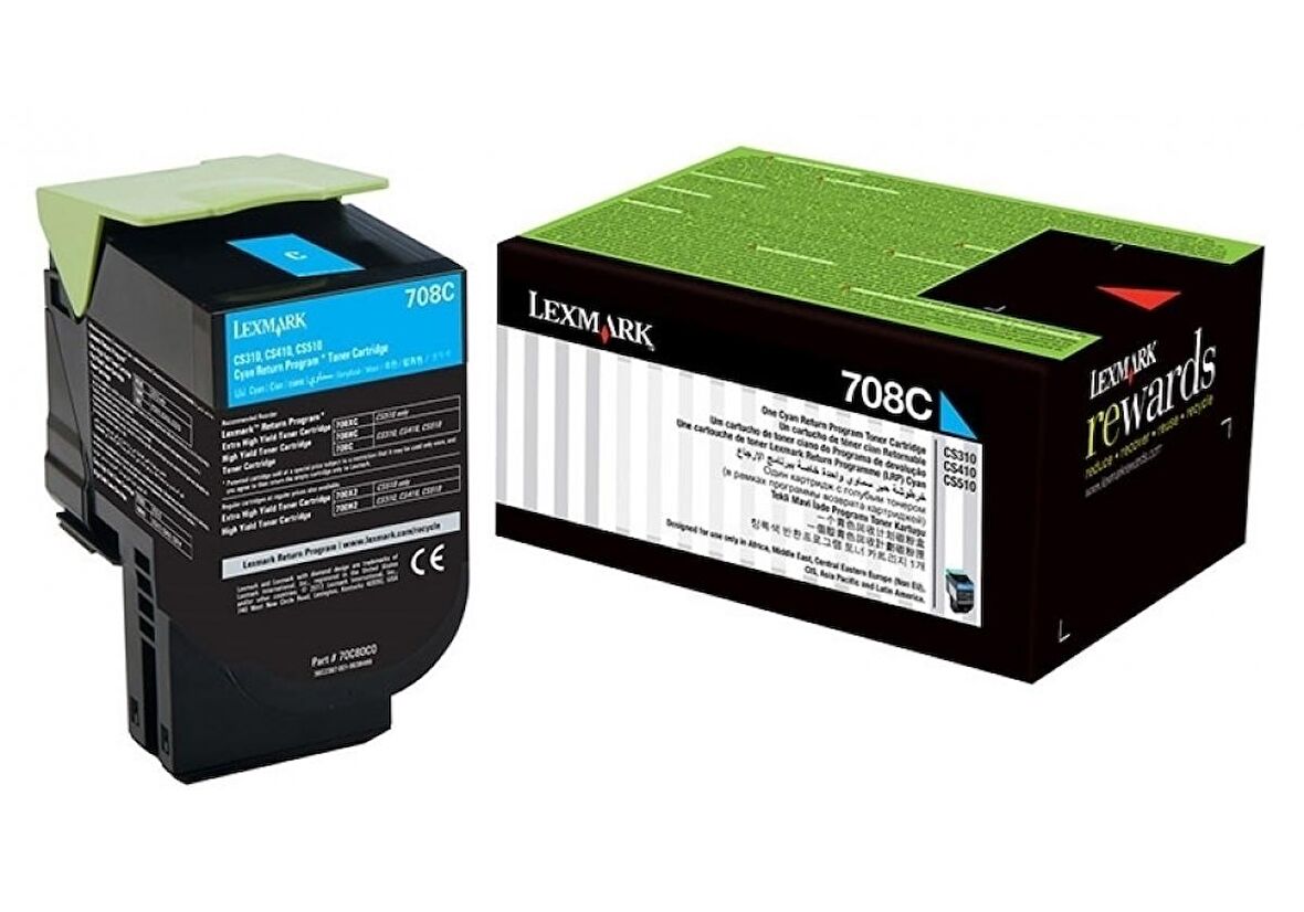 Lexmark CS310-70C80C0 Mavi Toner