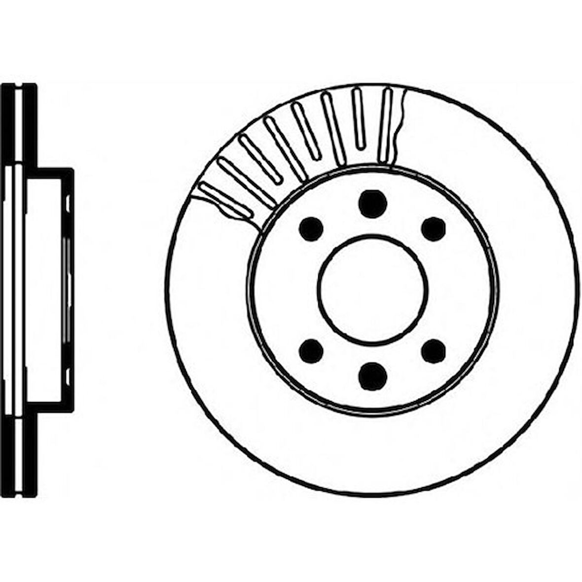 Bosch 0986479R66 Fren Dıskı On Havalı 238 Mm- 0986478276 (Renault: Megane