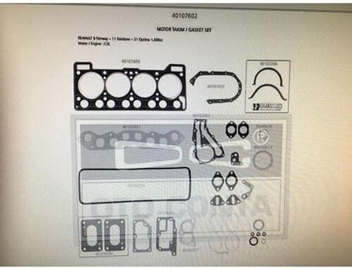 Oto Conta 40107602S Motor Takım Contası 1.6 R21 Optıma Faırway R9 Skt Kecelı