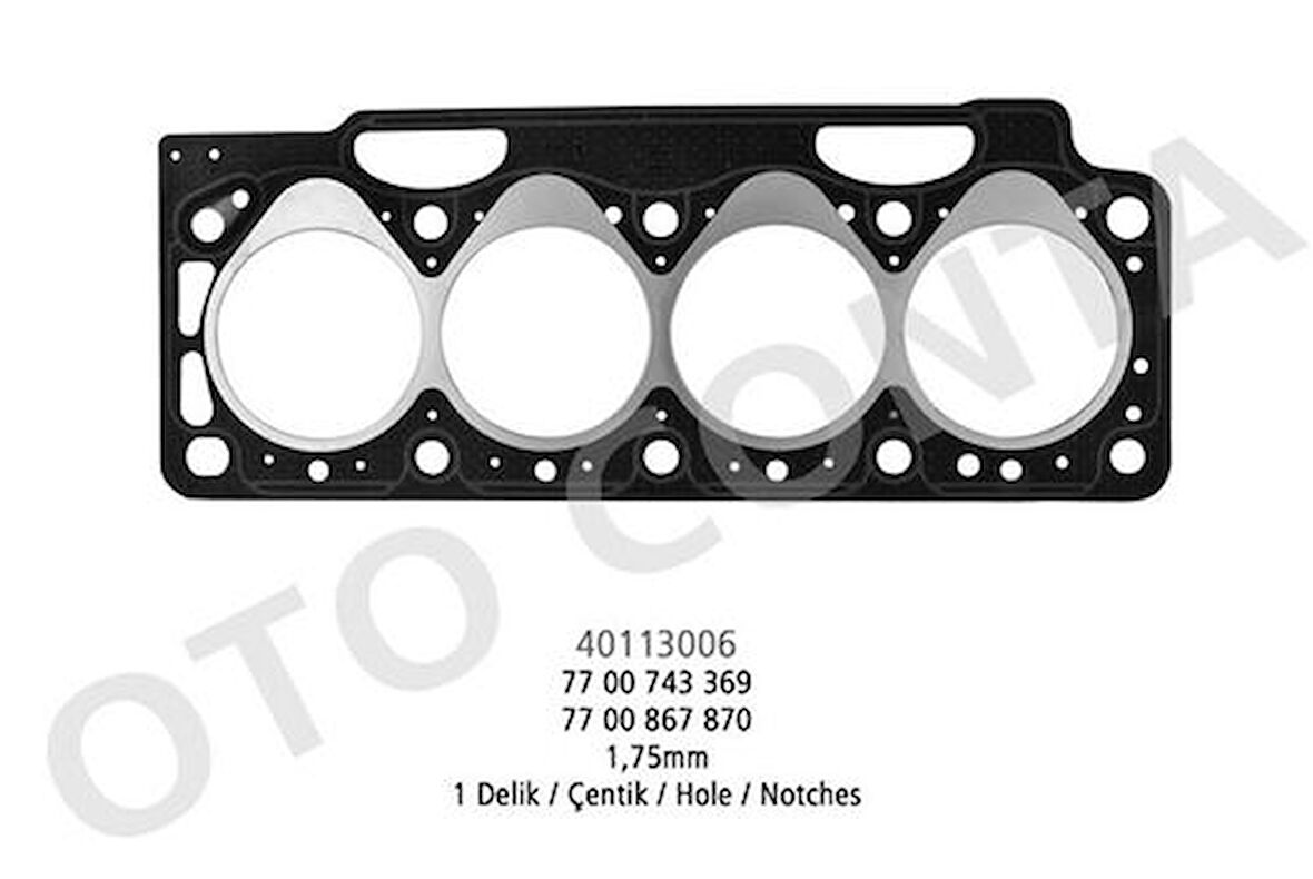 Oto Conta 40113006 Silindir Kapak Contası Clıo Megane Express 1.9D 1.75Mm