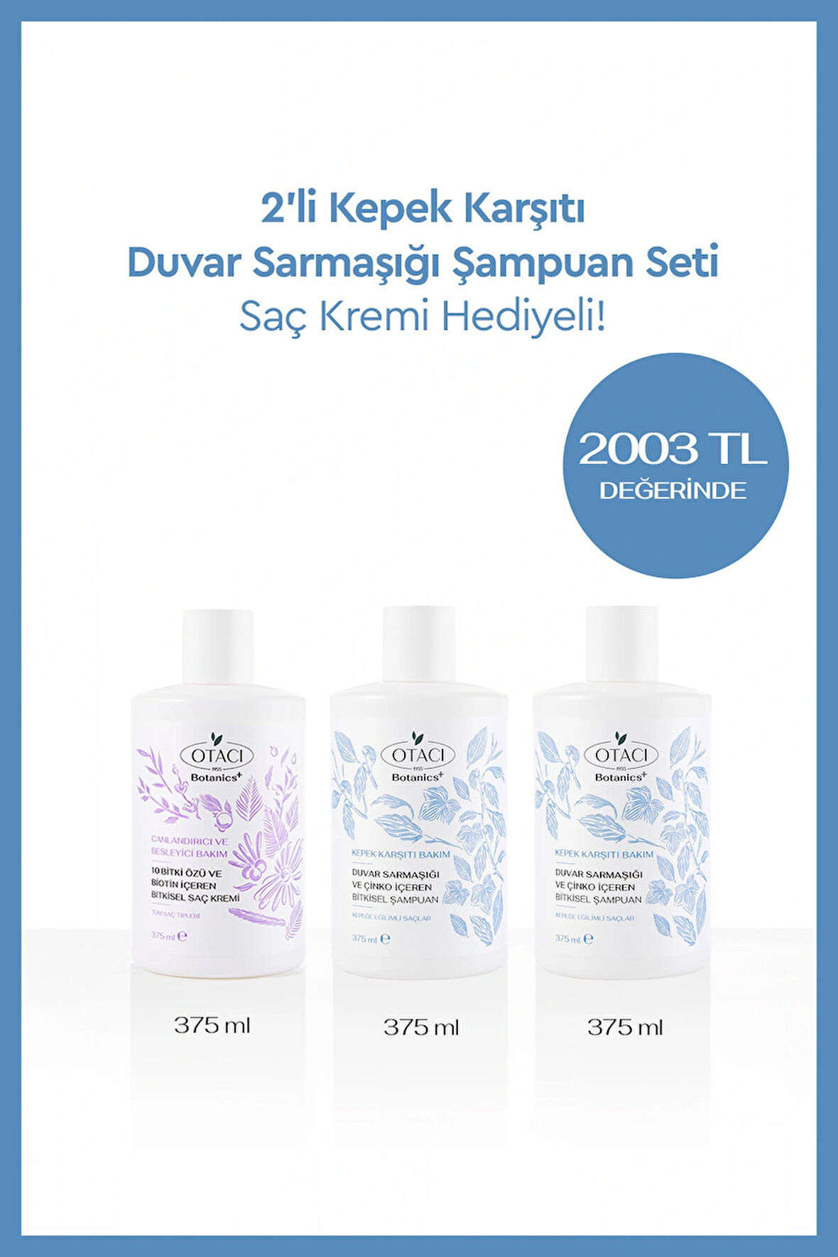 Kepek Karşıtı Duvar Sarmaşığı Şampuan Seti-Saç Kremi Hediyeli