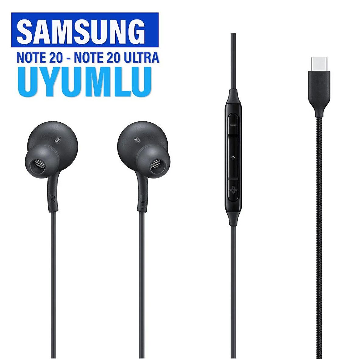 Type-C Kulaklık Samsung Note 20 - Note20 Ultra Uyumlu Kulaklık Mikrofonlu