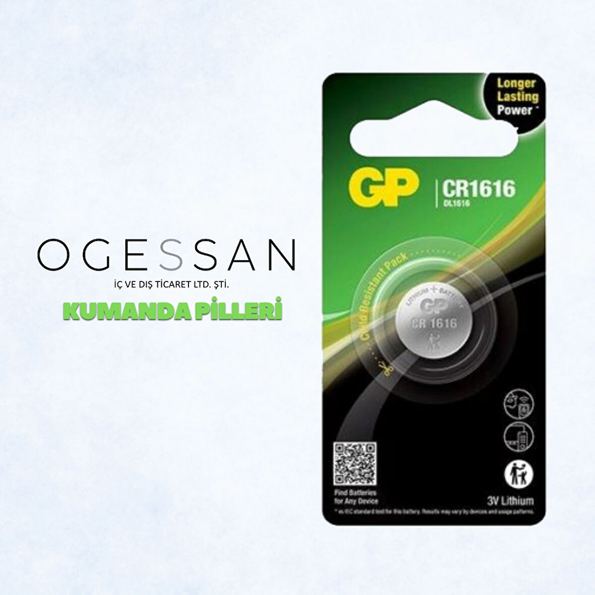 GP 1616 PİL 5Lİ PAKET