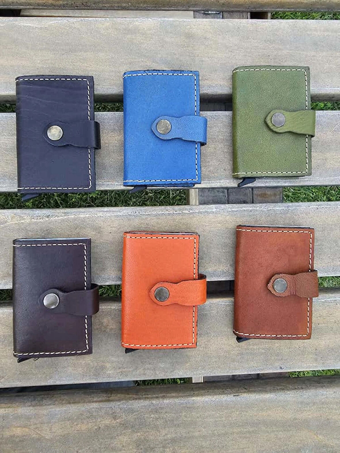 Mekanizmalı Hakiki Deri Akıllı Cüzdan Kartlık