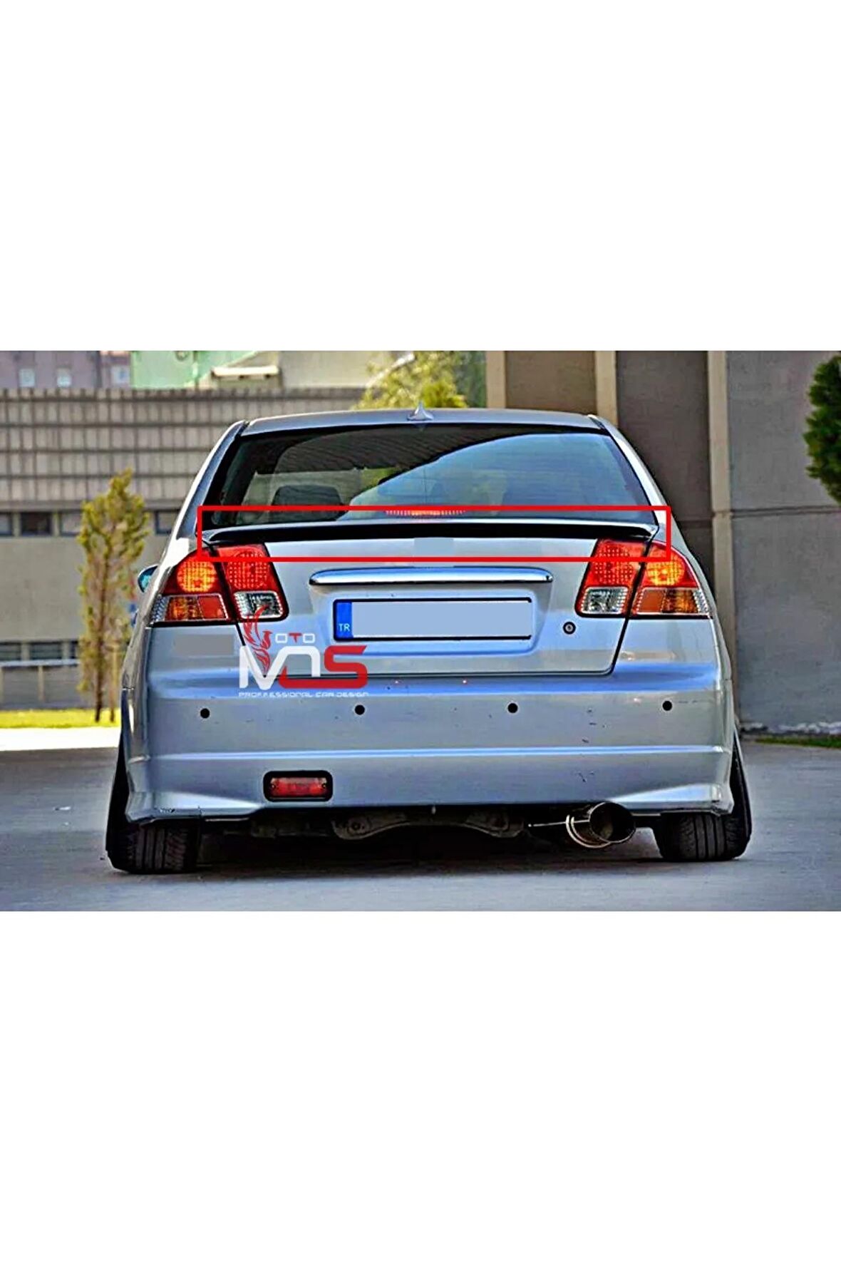 HONDA CİVİC VTEC 2 SPOİLER FİBERGLASS BOYASIZ