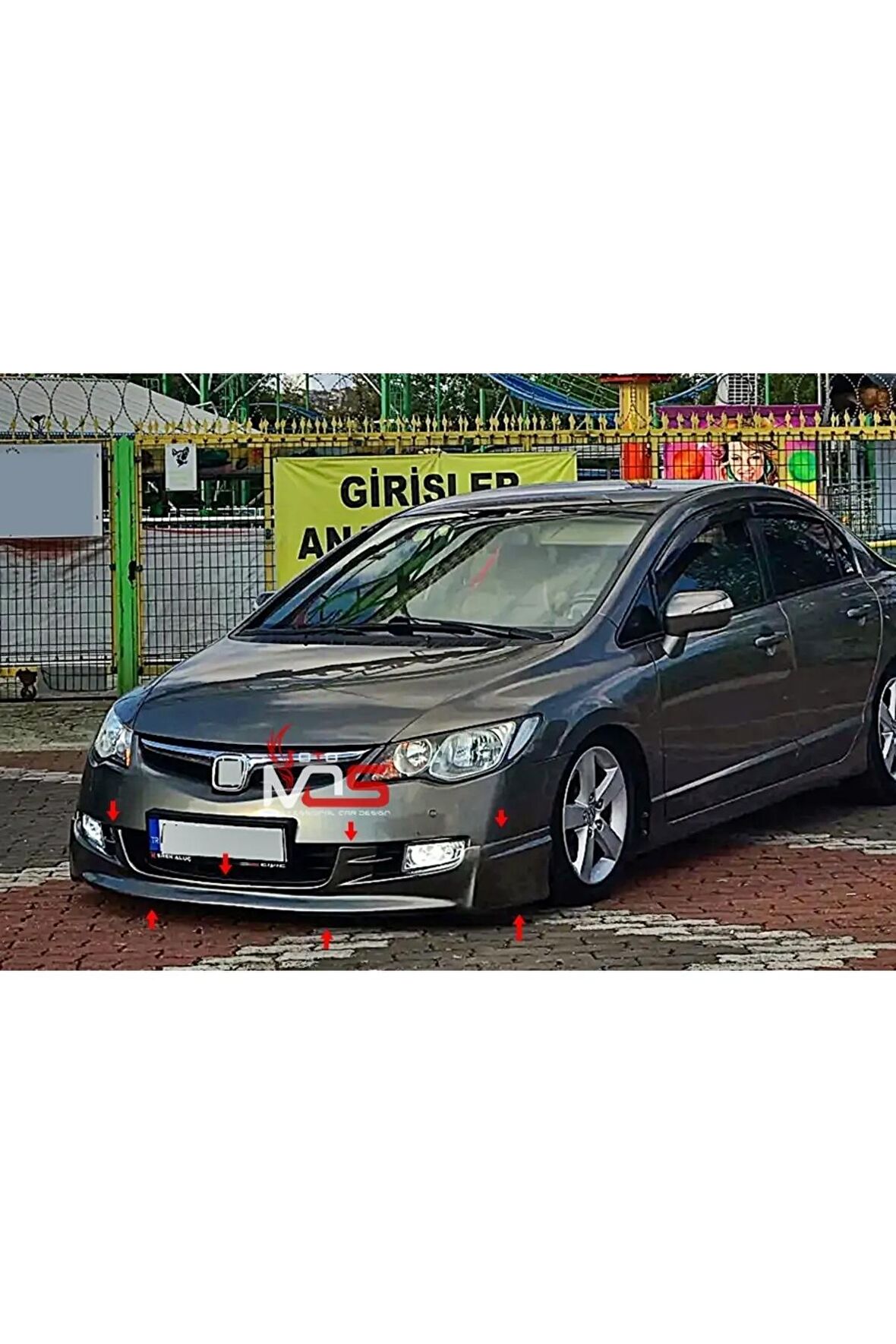 HONDA CİVİC FD6 MAKYAJSIZ KASA ÖN TAMPON EKİ KARLIK 2006-2009 FİBERGLASS BOYASIZ