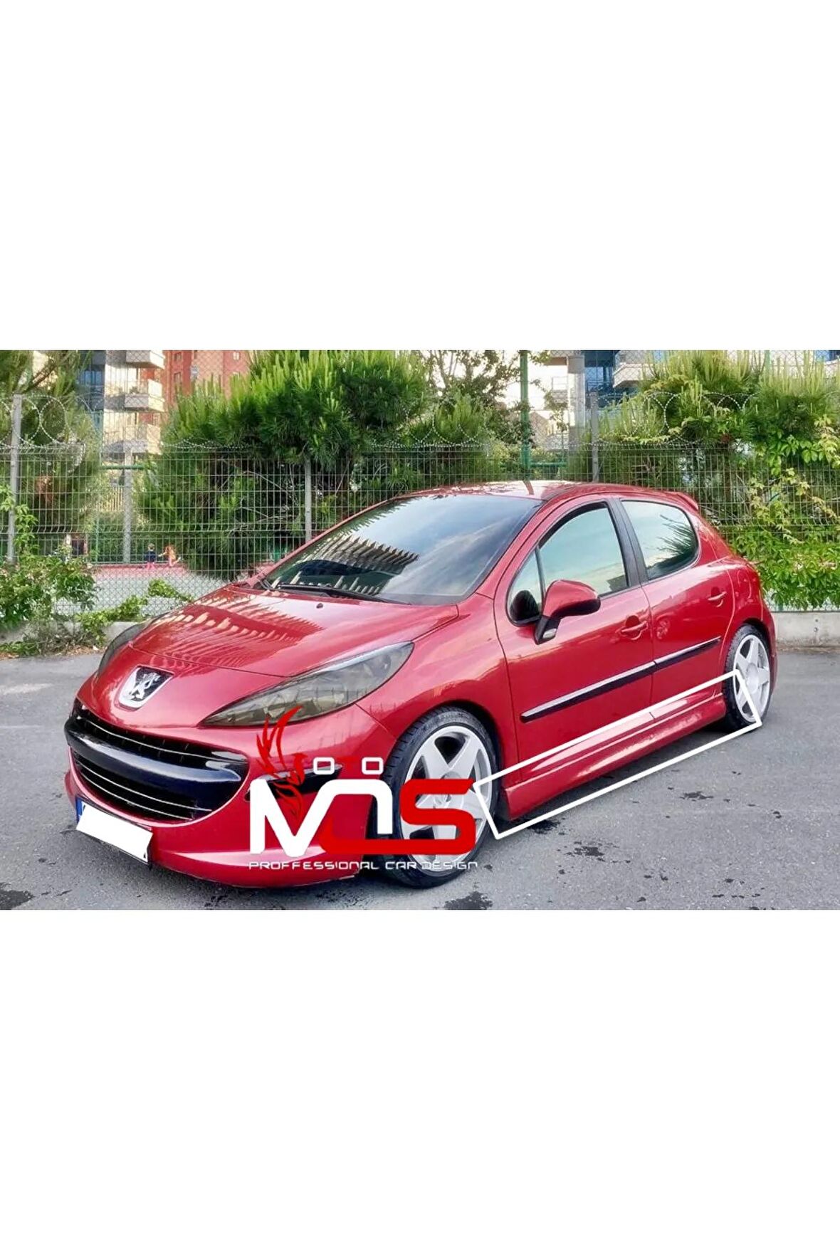 PEUGEOT 207 CUSTOM MARŞPİYEL SAĞ SOL TK FİBERGLASS BOYASIZ