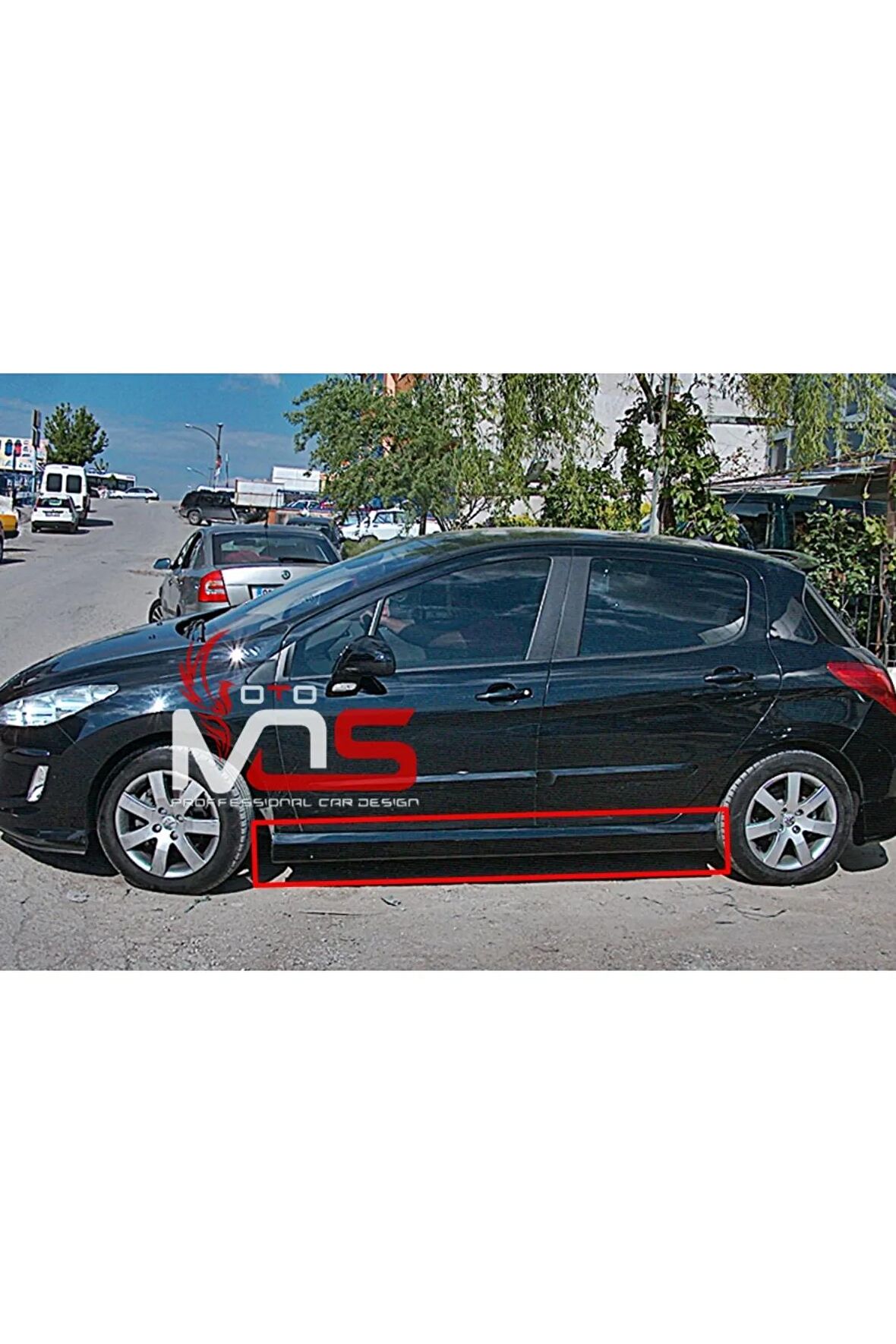 PEUGEOT 308Uyumlu  CUSTOM MARŞPİYEL SAĞ SOL TAKIM FİBERGLASS BOYASIZ