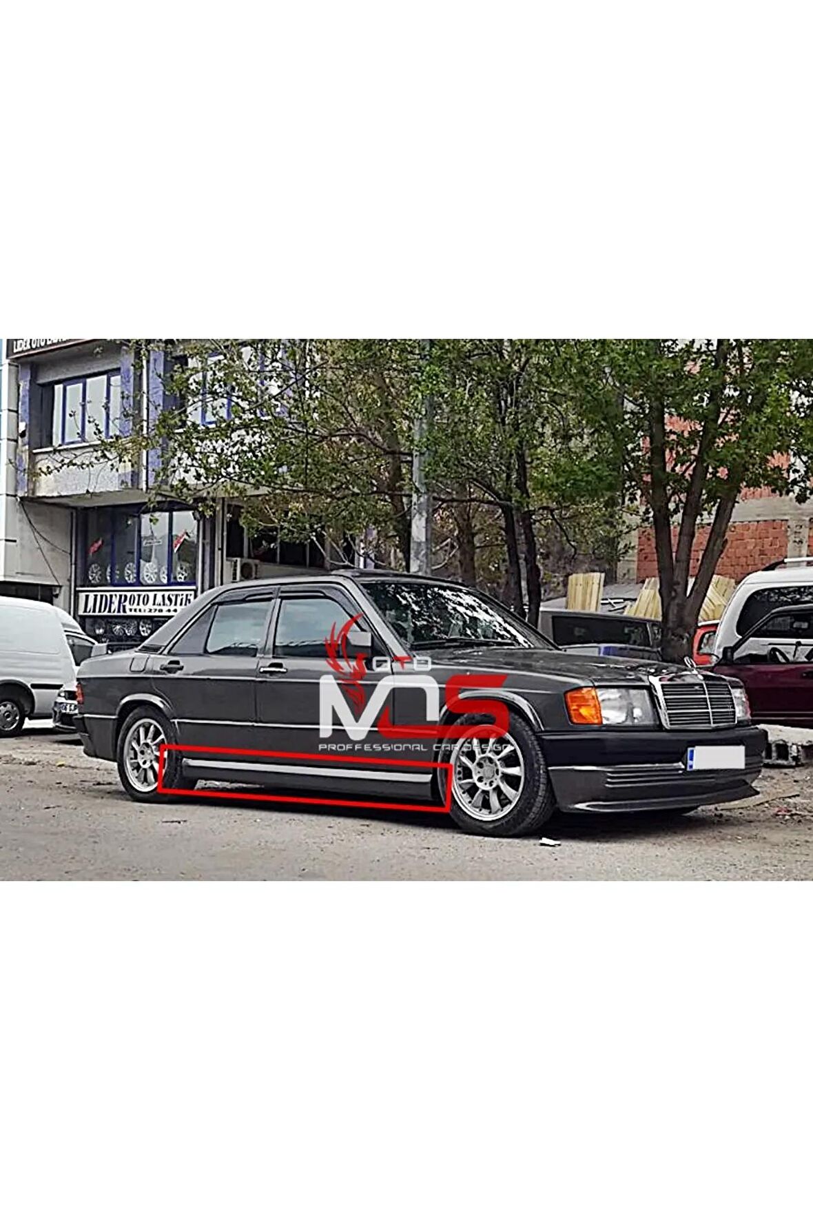 MERCEDES 190E Uyumlu MARŞPİYEL SAĞ SOL TAKIM FİBERGLASS BOYASIZ