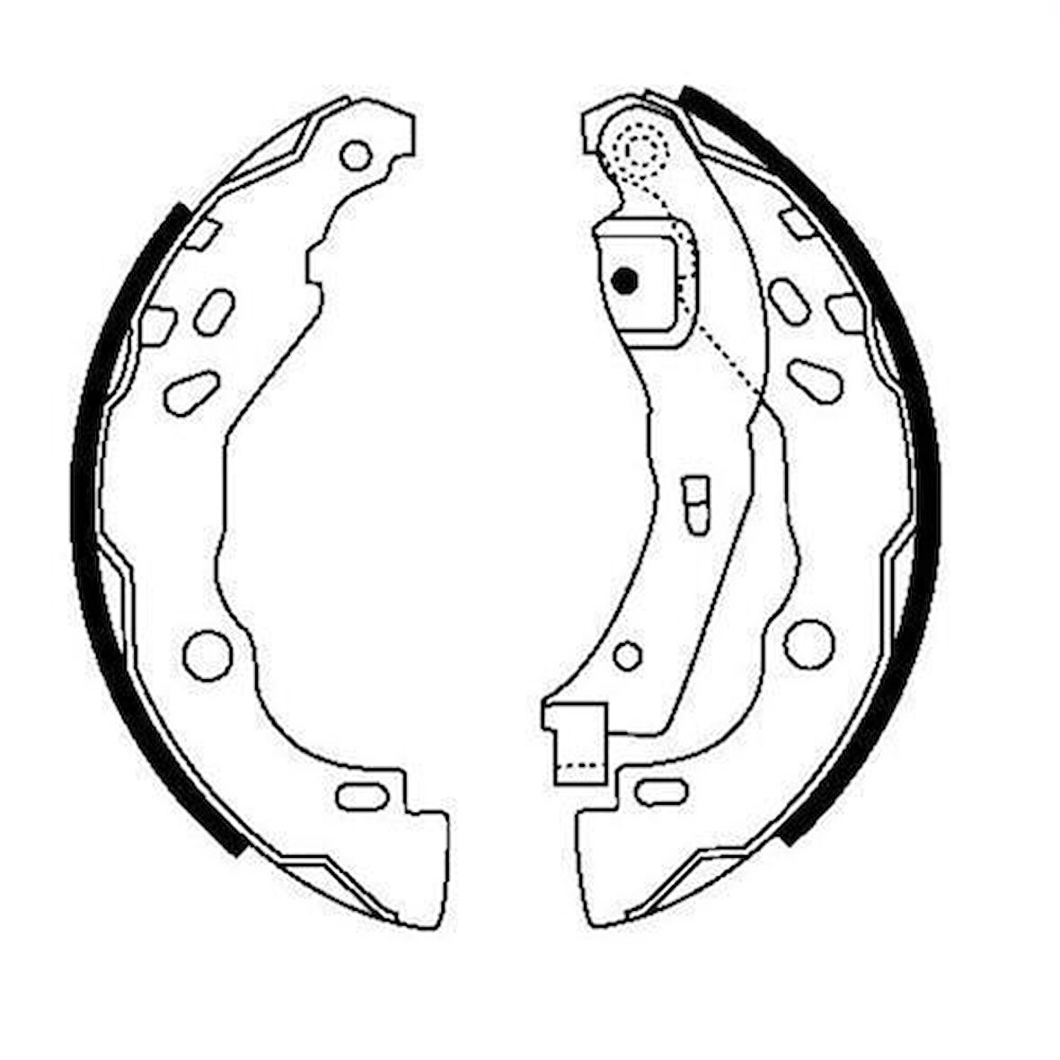 Otozone FPA1016 Arka Pabuç Balata Logan 1.5 DCI 04-12-Clio III 1.5 DCI 12-Note 1.5 DCI 13-Kalın 6mm 7119432 7701207178