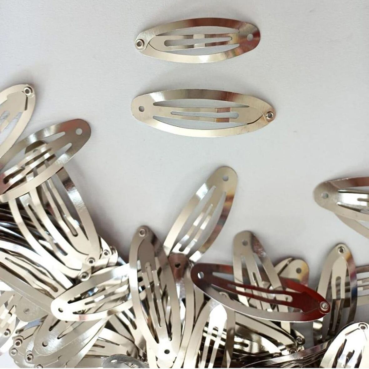 Metal Çıtçıt Toka ( 100 Adet ) Gümüş Renk 5 Cm