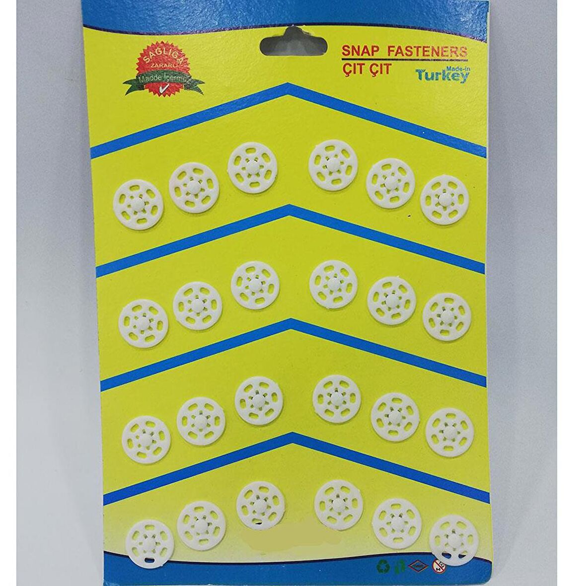 Plastik Çıtçıt 18 Mm Beyaz