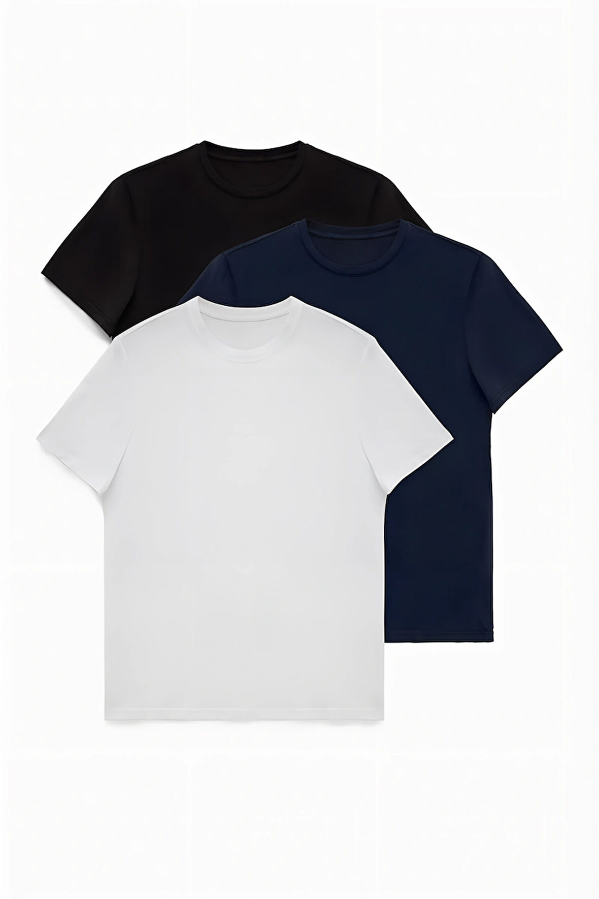 3' lü Basic Regular Fit Bisiklet Yaka Erkek Tişört
