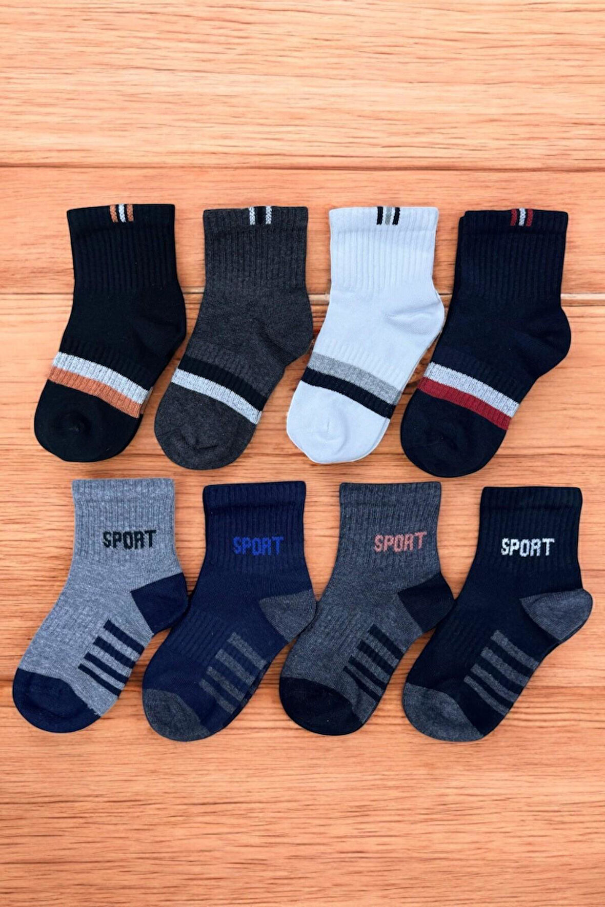 8 Çift Burun Dikişsiz Karışık Erkek Çocuk Soket