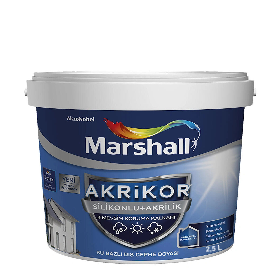 Marshall Akrikor Silikonlu + Akrilik Boya G1 2,5 Lt (3,5 Kg)