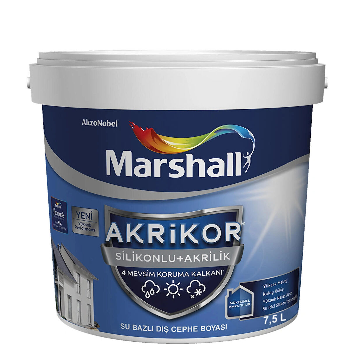 Marshall Akrikor Silikonlu + Akrilik Boya K1 7,5 Lt (10 Kg)